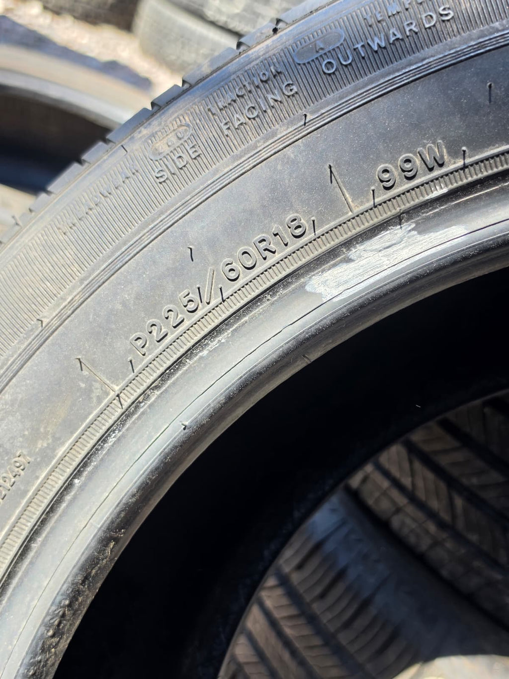 225/60ZR18 Single (1 Used Tire) Goodyear Eagle RS-A&nbsp;