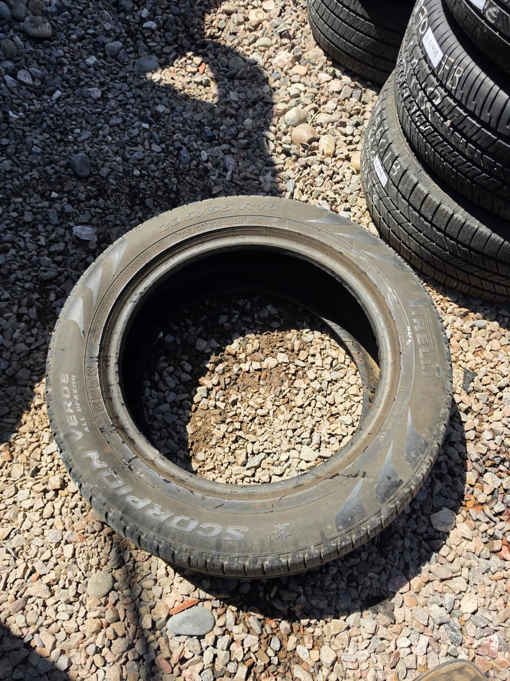 235/55R18 Single (1 Used Tire) Pirelli Scorpion Verde