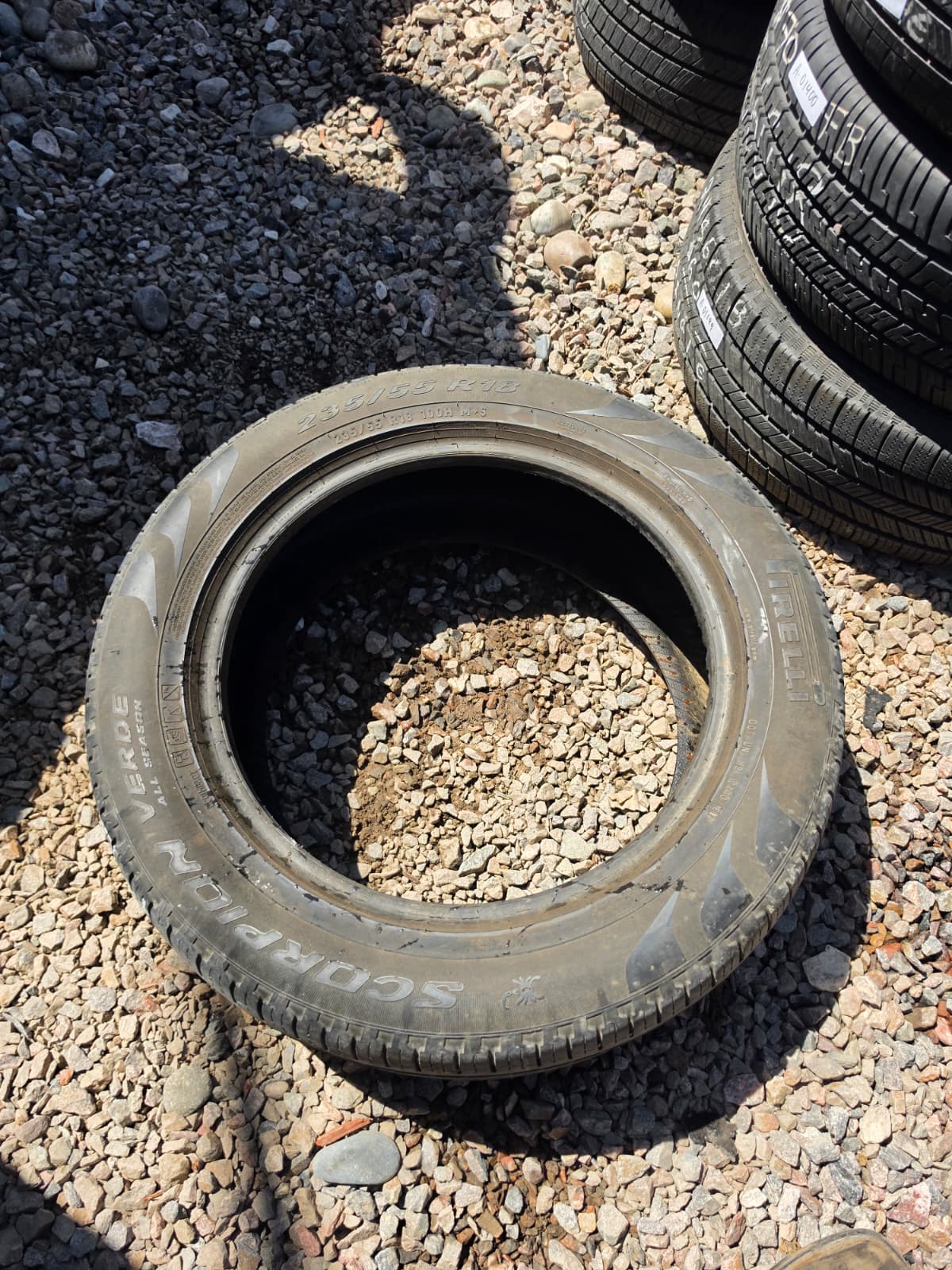 235/55R18 Single (1 Used Tire) Pirelli Scorpion Verde