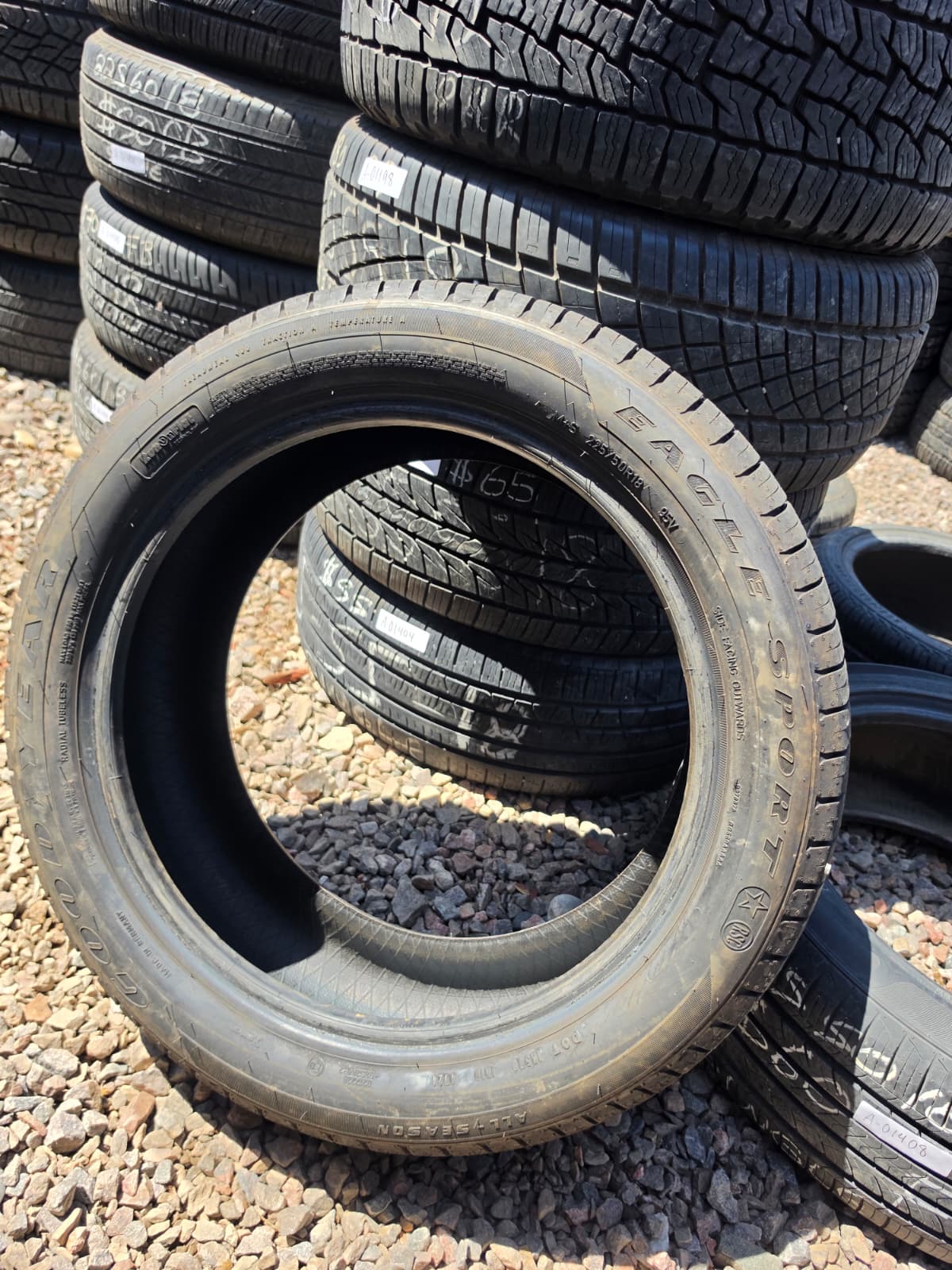 225/50R18 Pair (2 Used Tires) Goodyear Eagle Sport
