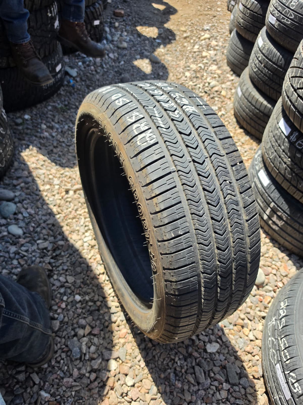 225/50R18 Pair (2 Used Tires) Goodyear Eagle Sport