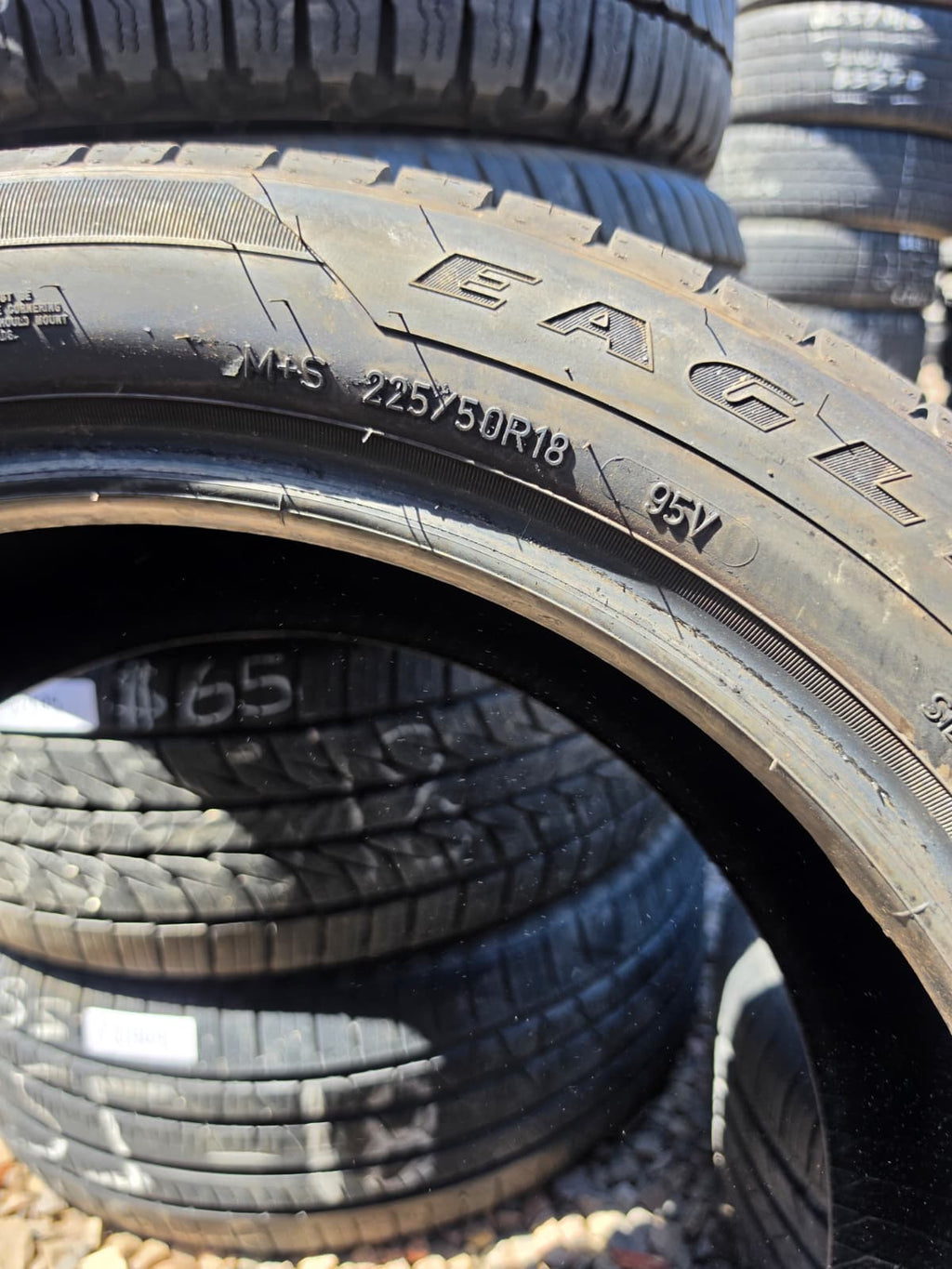 225/50R18 Pair (2 Used Tires) Goodyear Eagle Sport