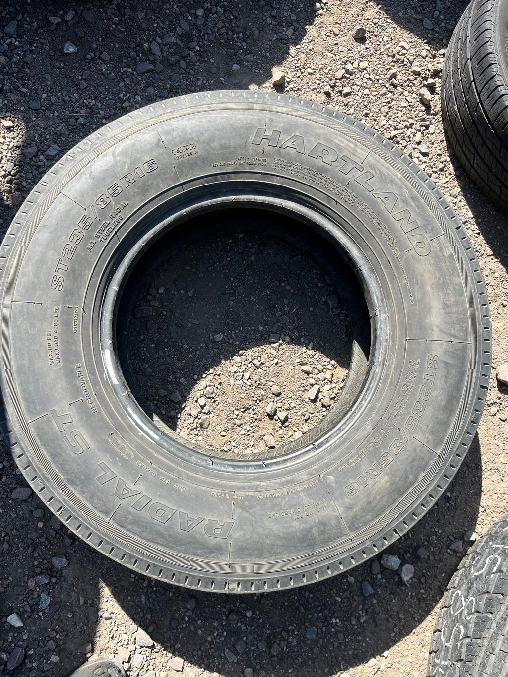 ST235/85R16 Single (1 Used Tire) Hartland Radial ST