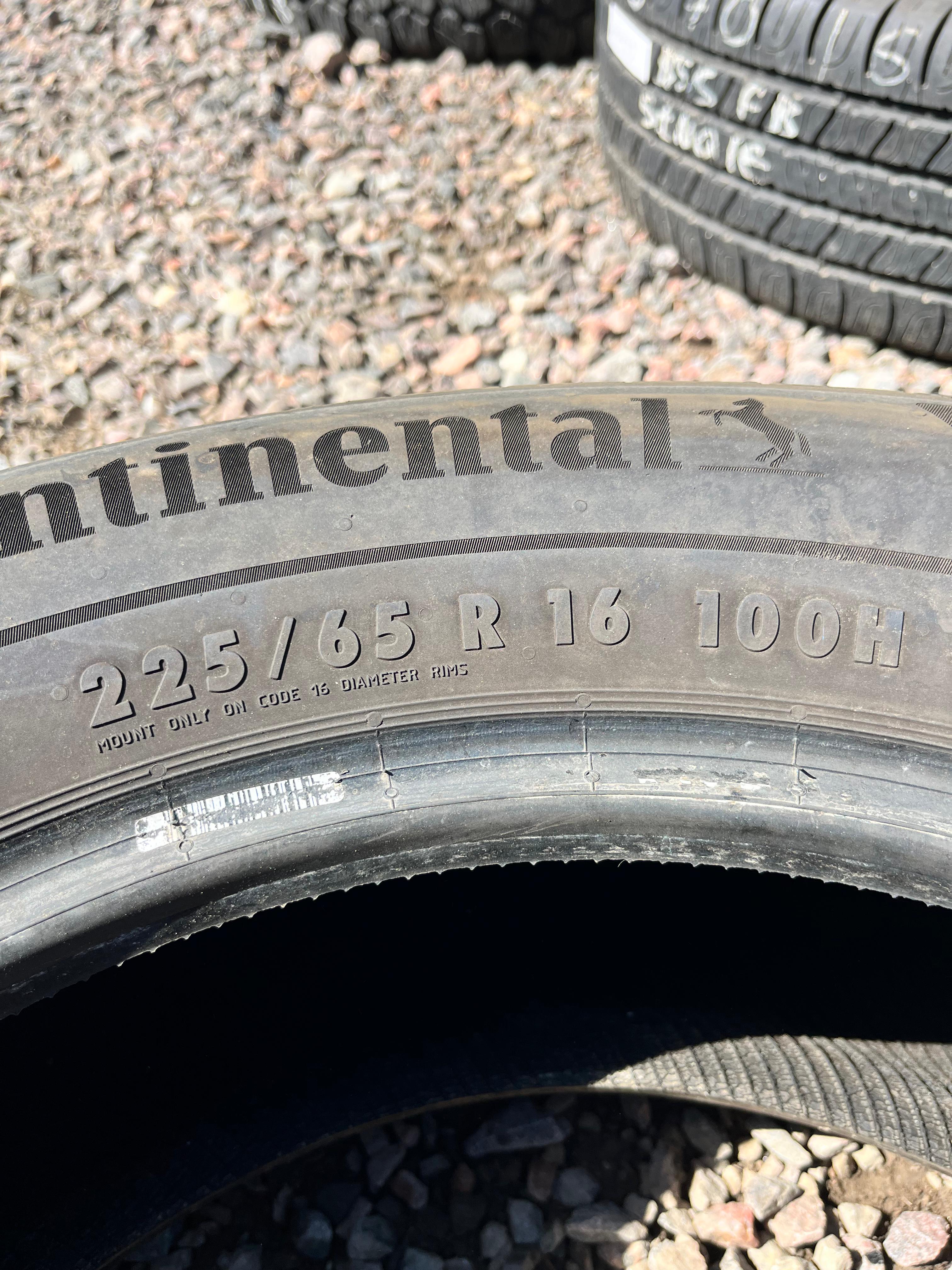 225/65R16 Single (1 Used  Tire) Continental ControlContact