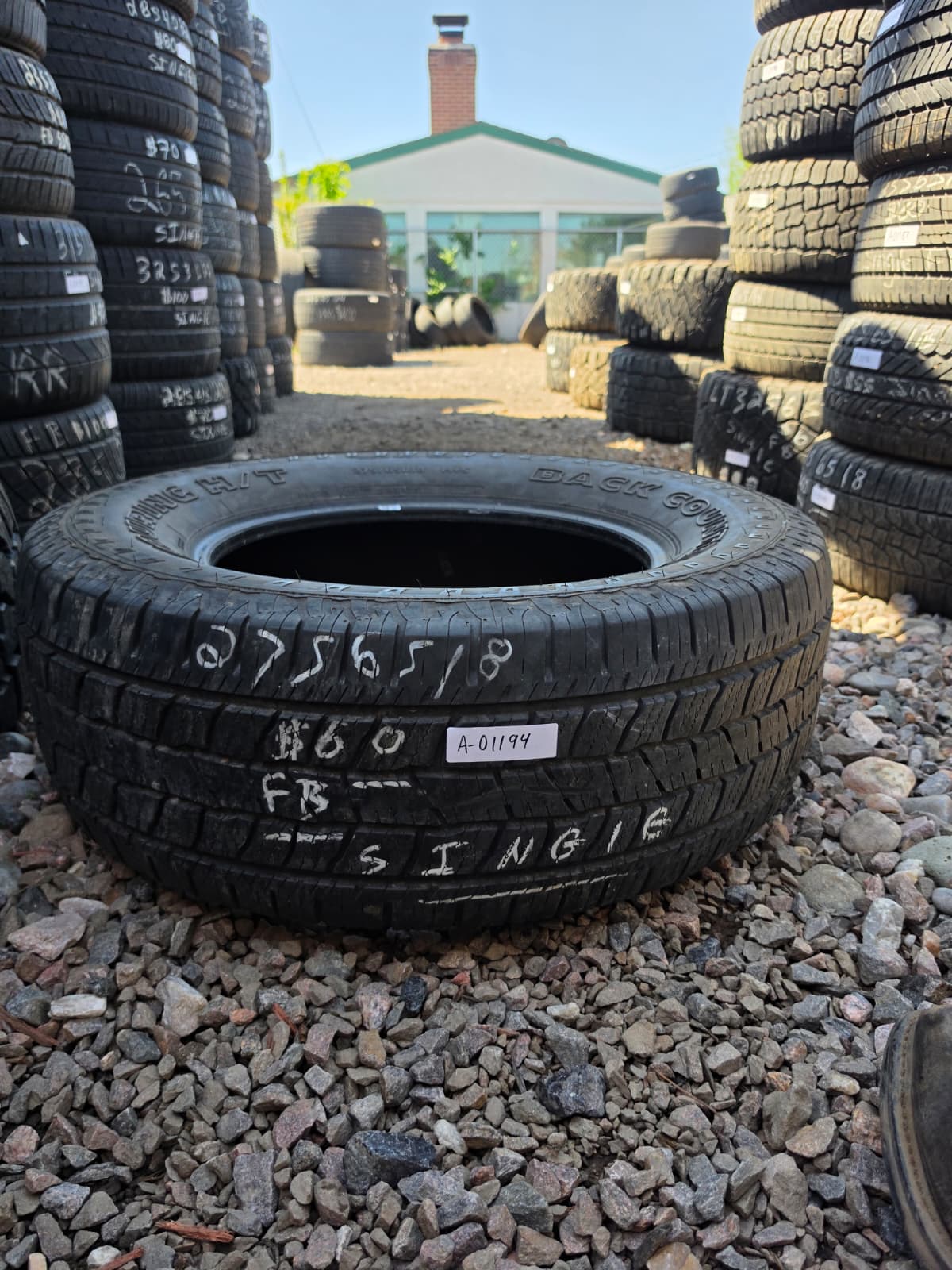 275/65R18 Single (1 Used Tire) Dean Tires Back Country Touring