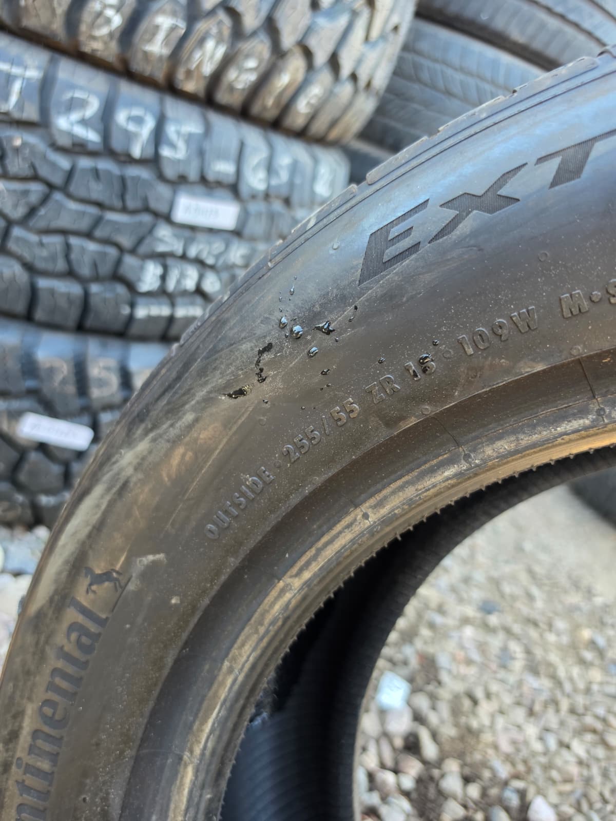 255/60ZR18 Single (1 Used Tire) Continental ExtremContact