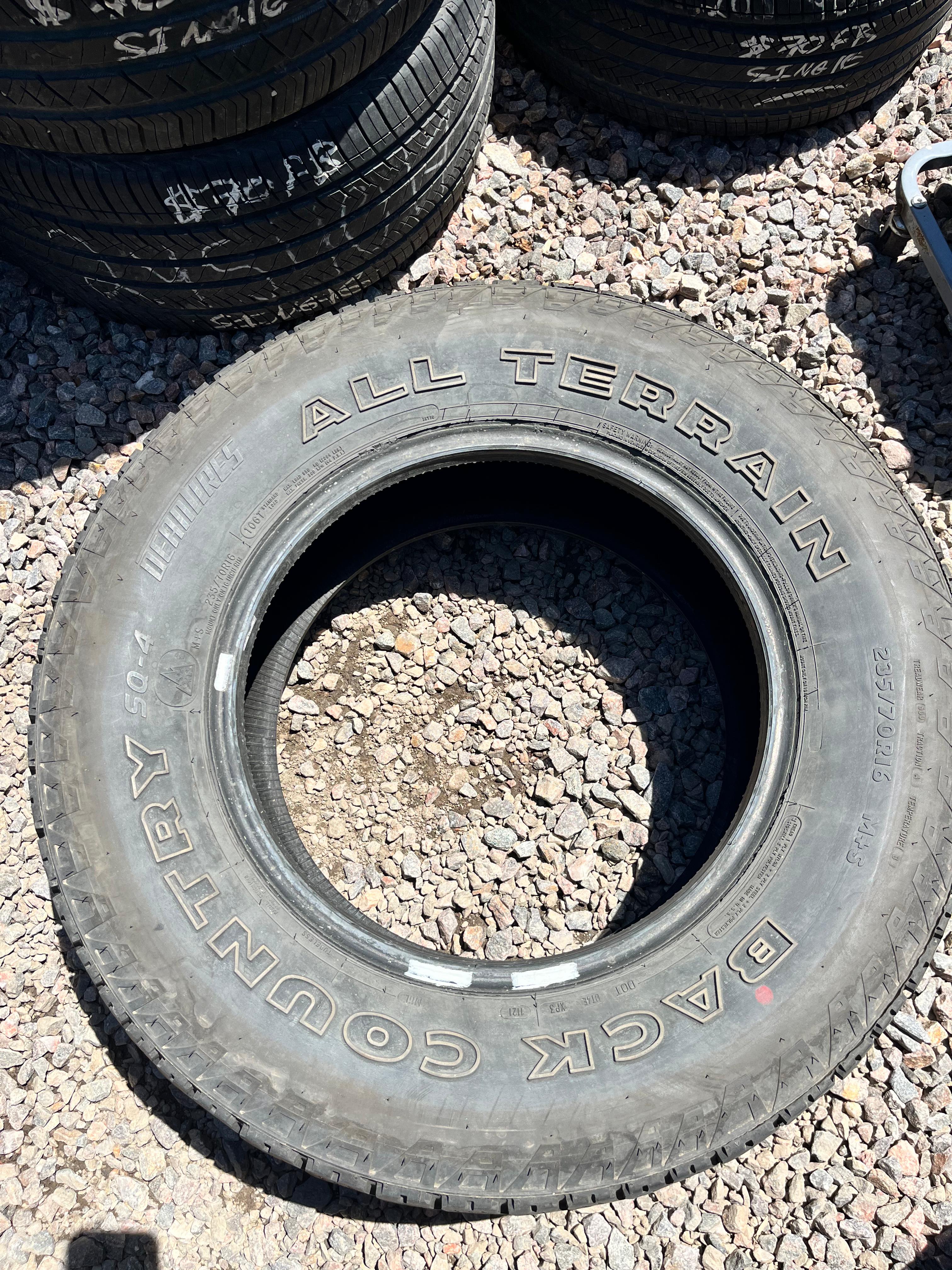 235/70R16 Single (1 Used Tire) Dean Tires Back Country