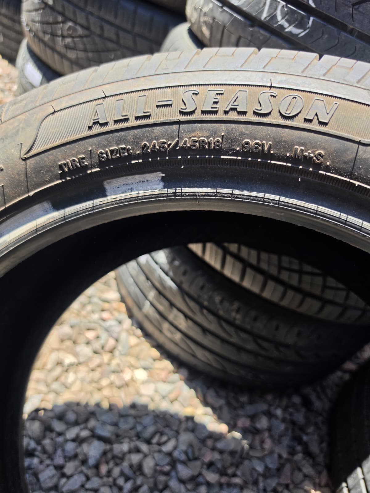 245/45R18 Single (1 Used Tire) Goodyear Reliant