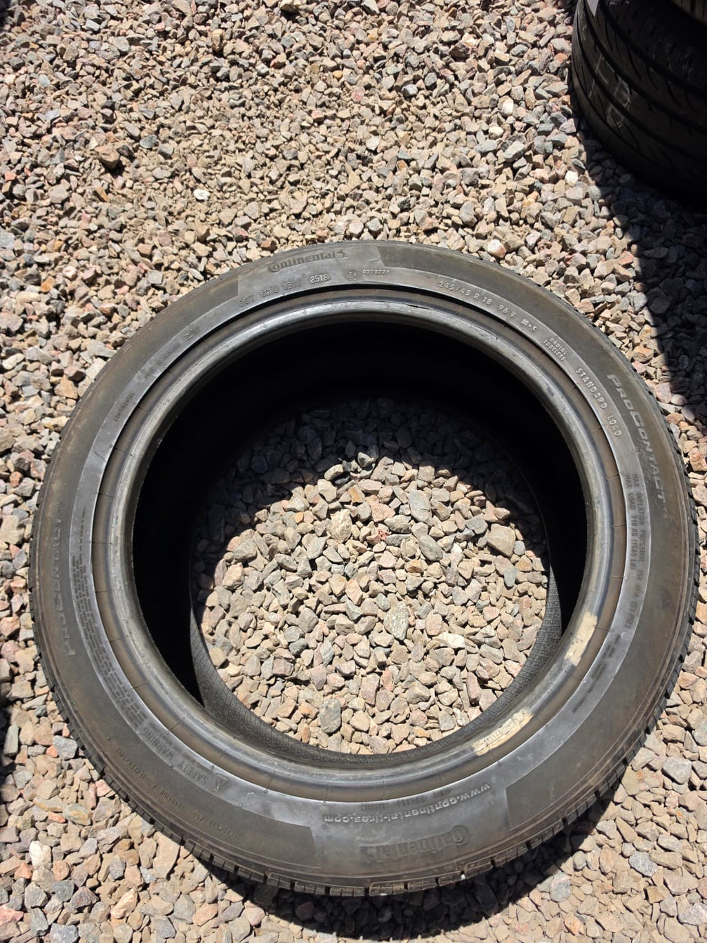 245/45R18 Single (1 Used Tire) Continental ProContact