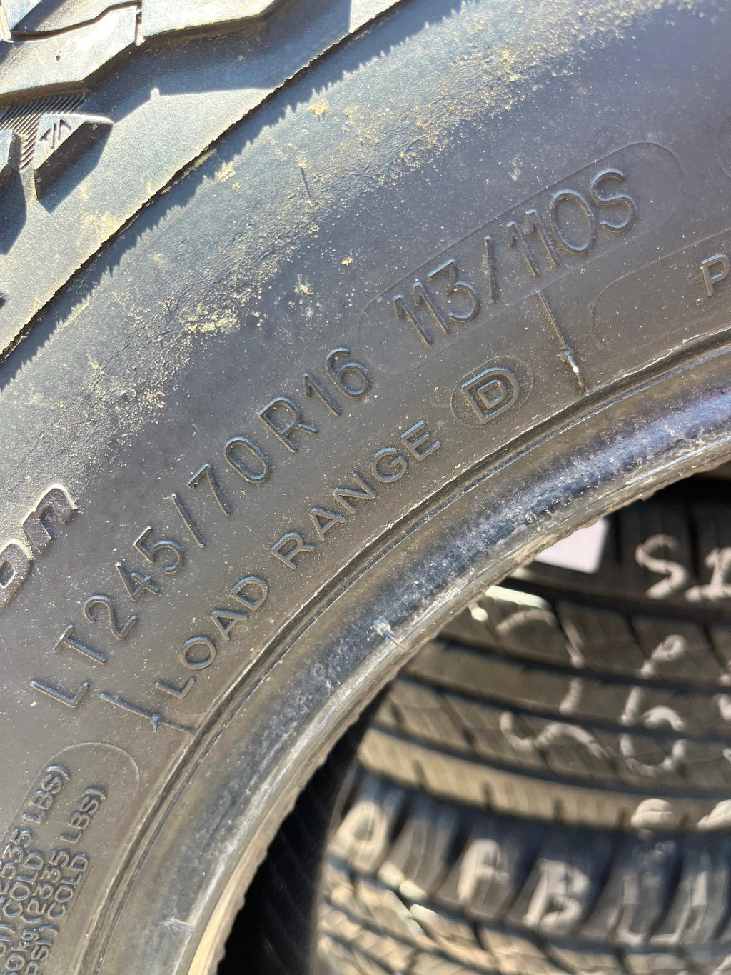 LT245/70R16 Single (1 Used Tire) BFGoodrich Baja Champions