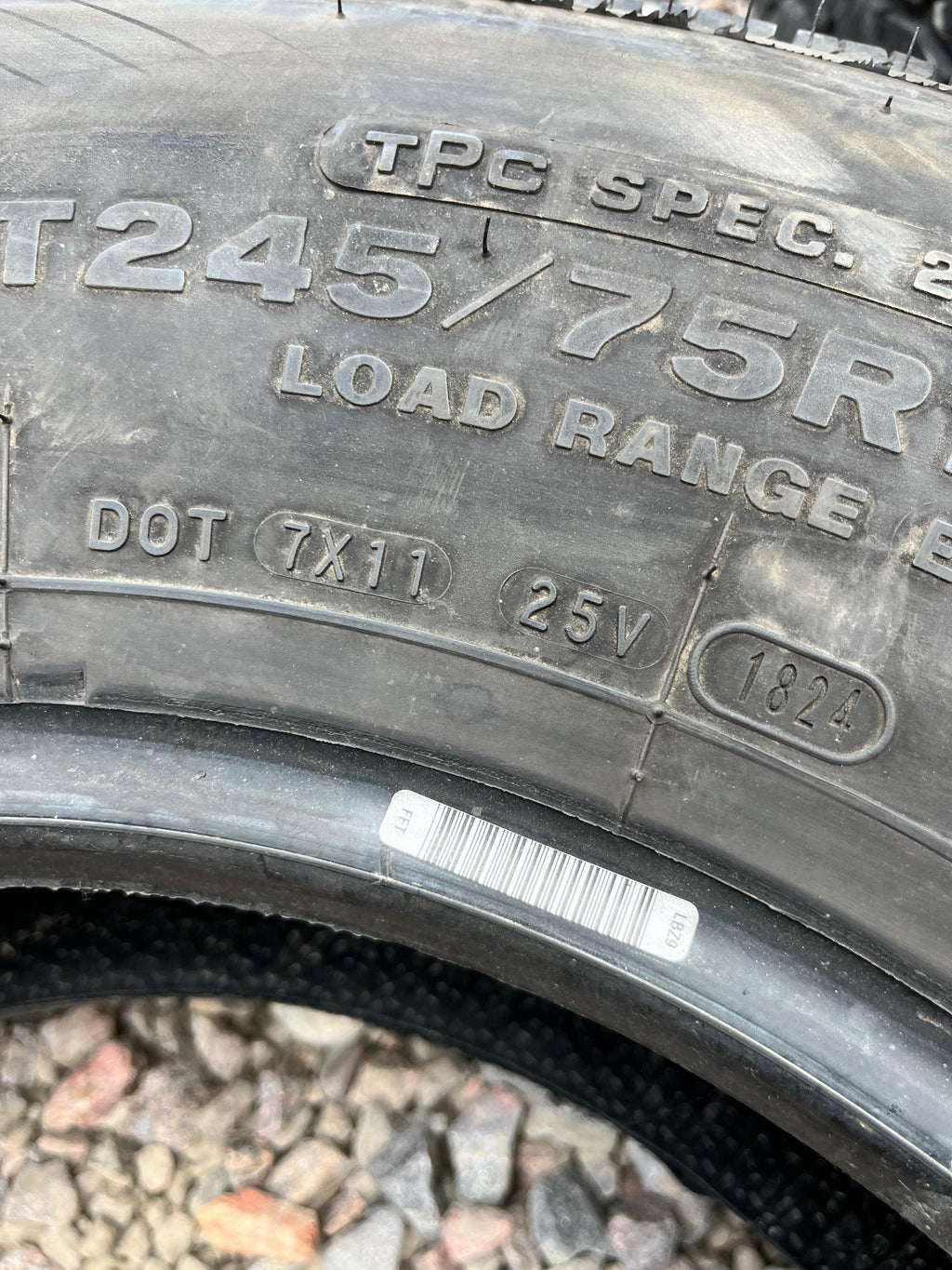 LT245/75R16 Single (1 Used Tire) Bridgestone V-Steel