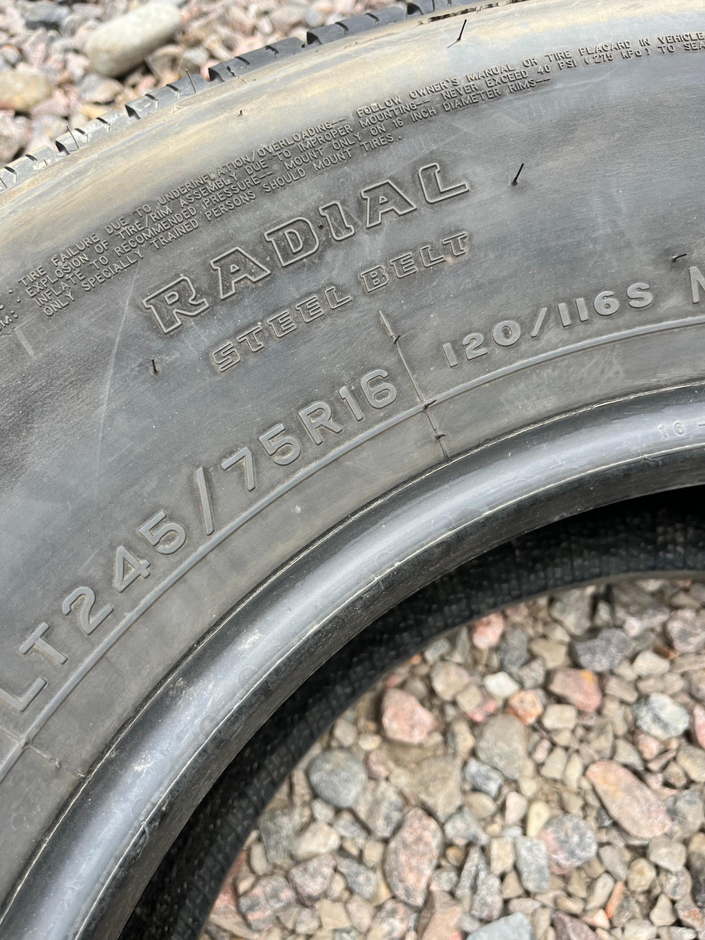 LT245/75R16 Single (1 Used Tire) Bridgestone V-Steel