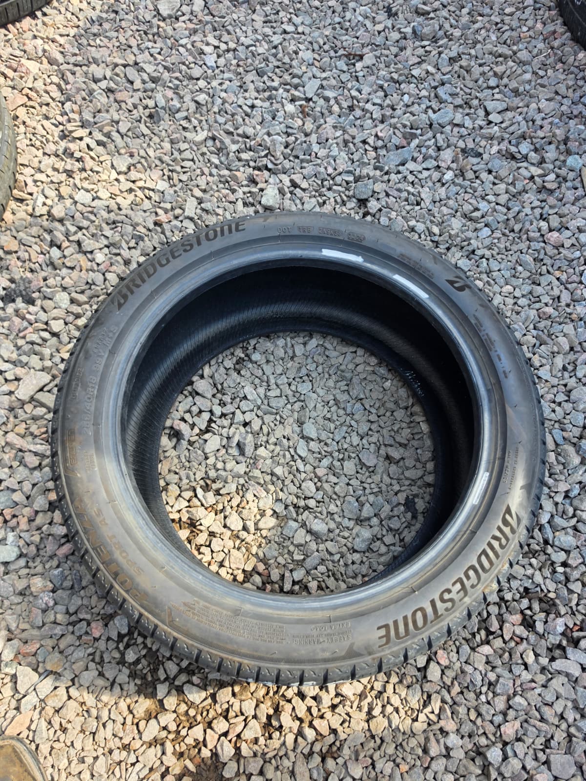 255/40R18 Single (1 Used Tire) Bridgestone Potenza Sport
