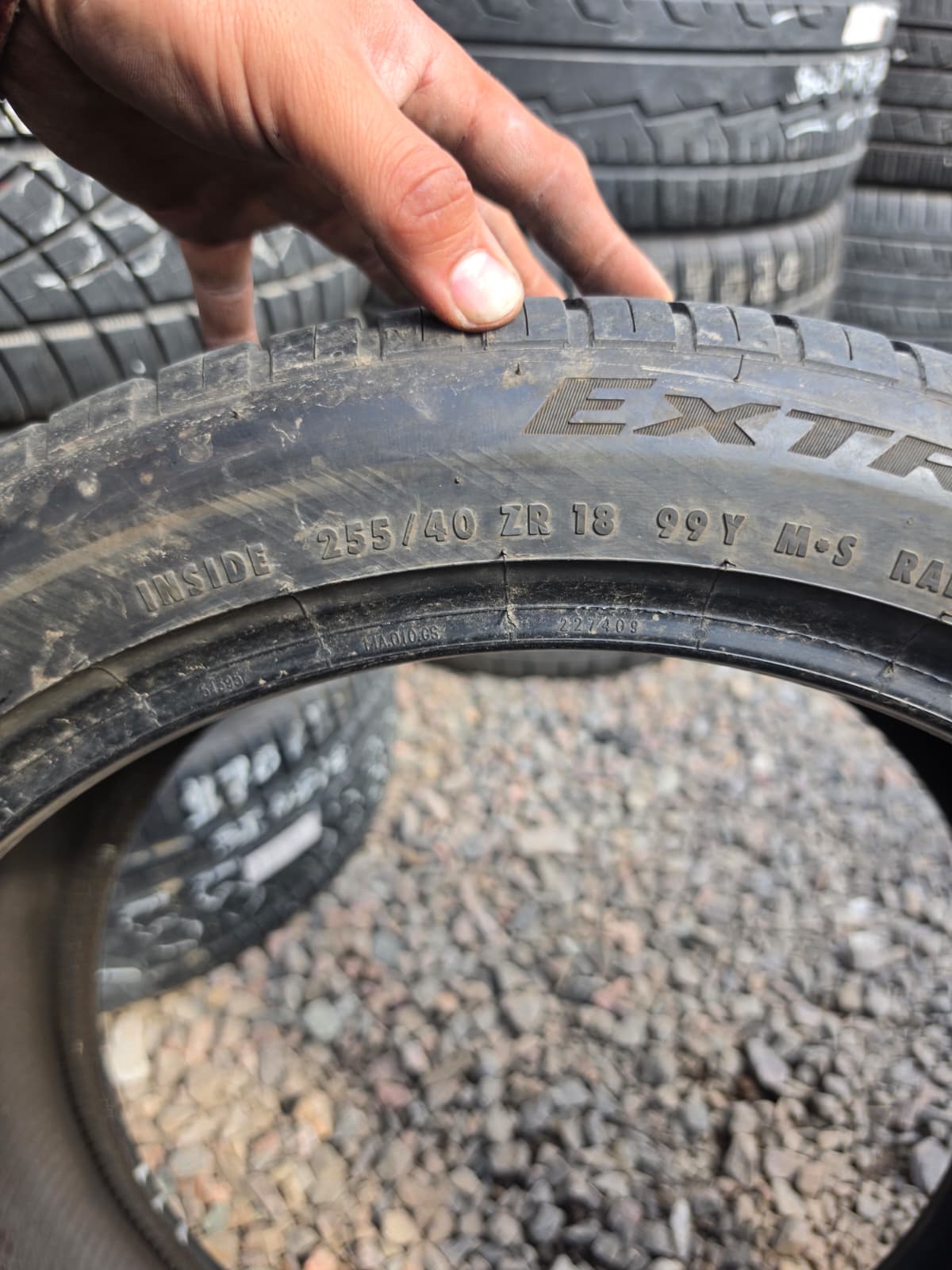 255/40ZR18 Single (1 Used Tire) Continental Extreme Contact