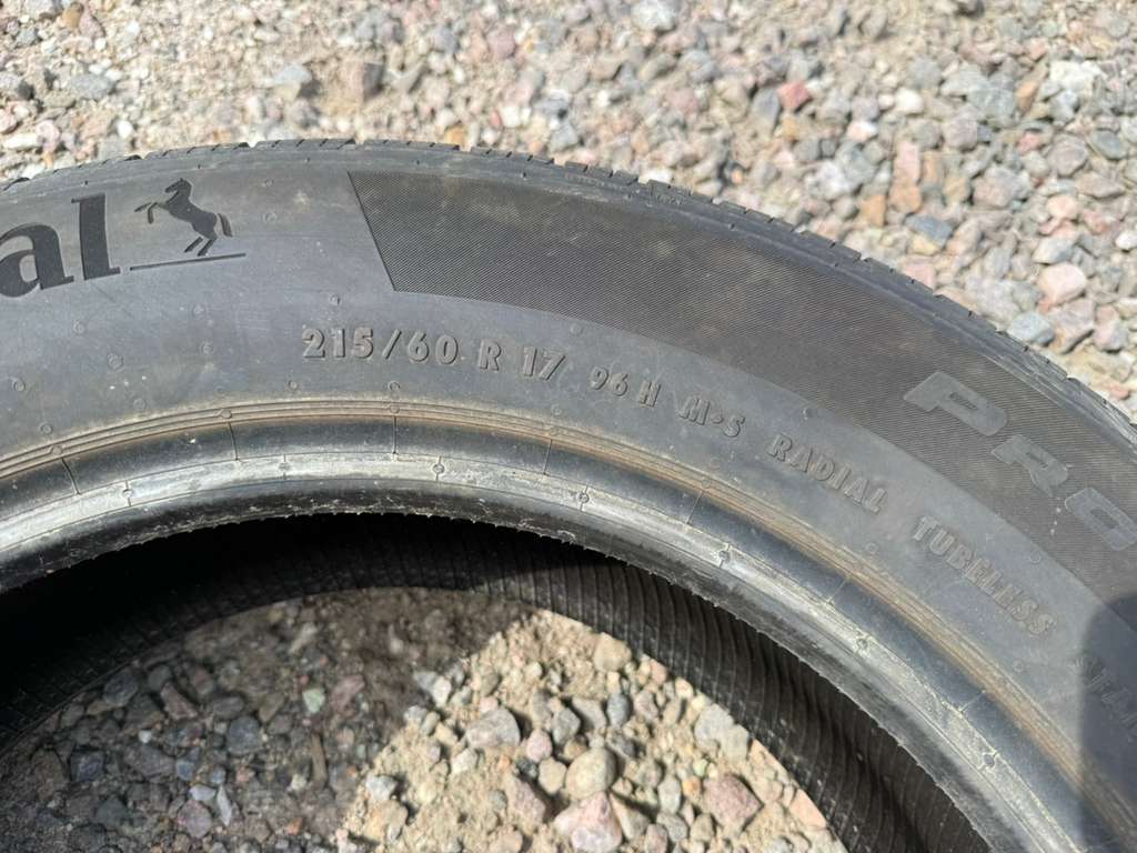 215/60R17 Single (1 Used Tire) Continental Pro Contact
