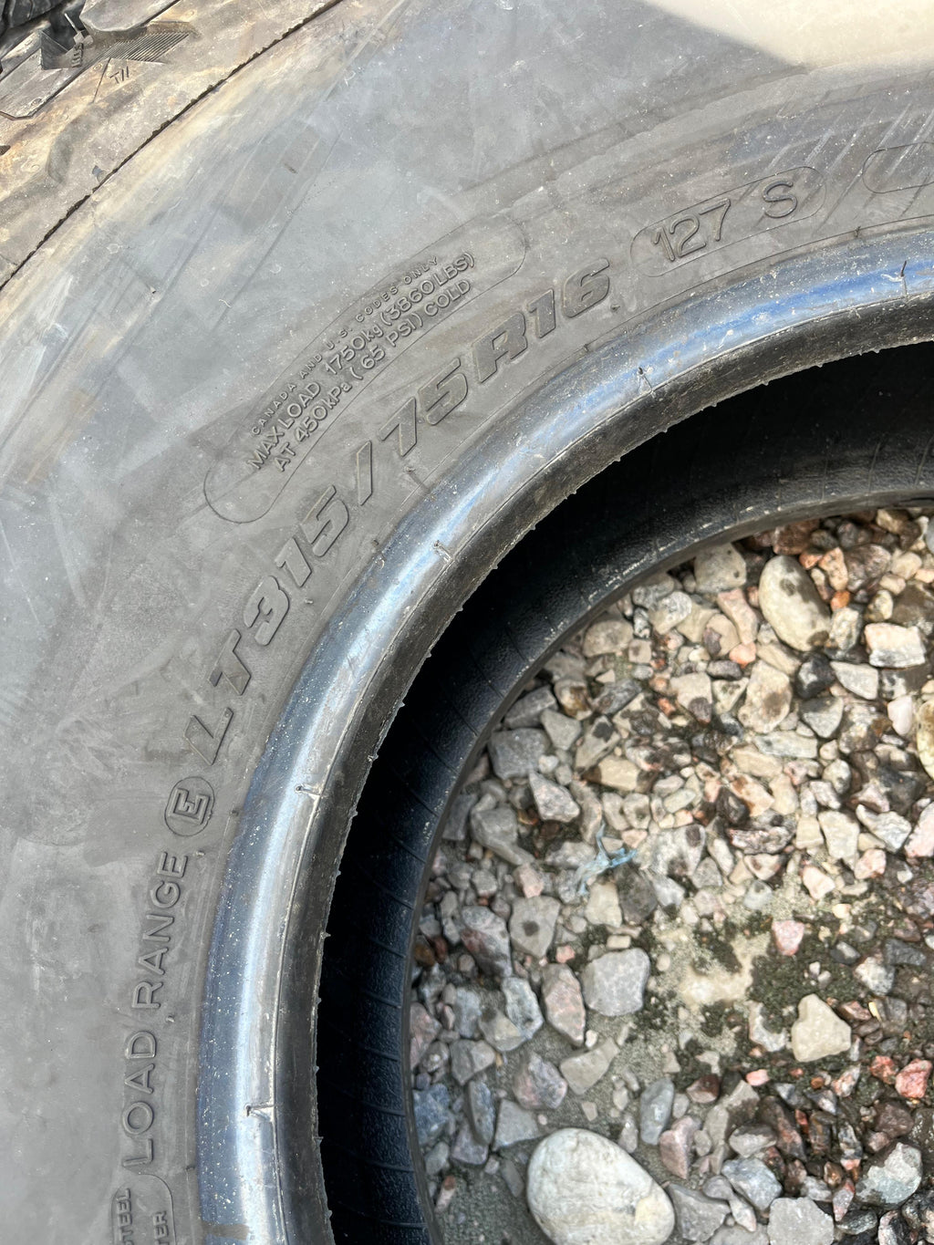 LT315/75R16 Single (1 Used Tire) BFGoodrich Baja Champions