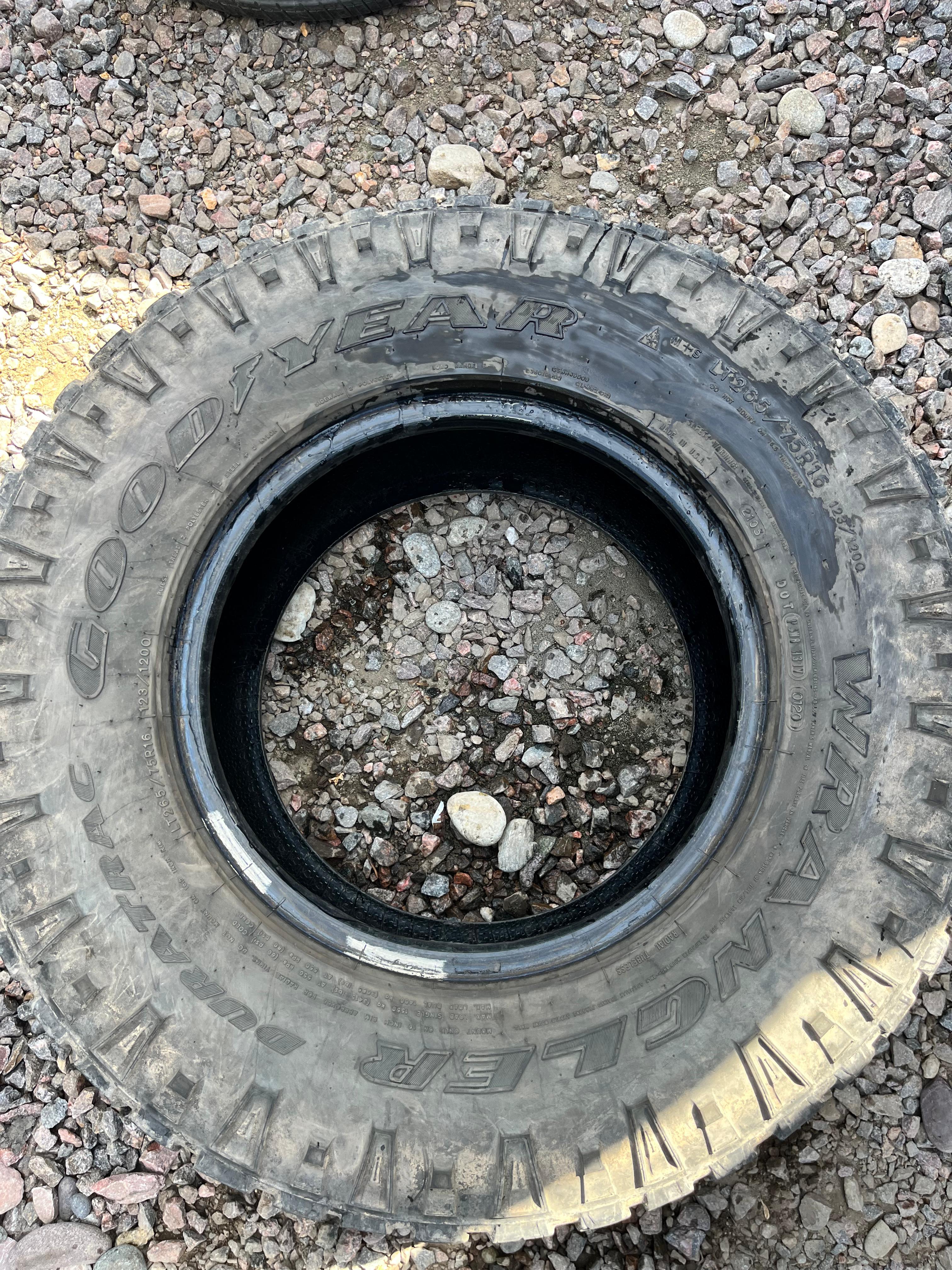 LT265/75R16 Single (1 Used Tire) Goodyear Wrangler (Duratrac)