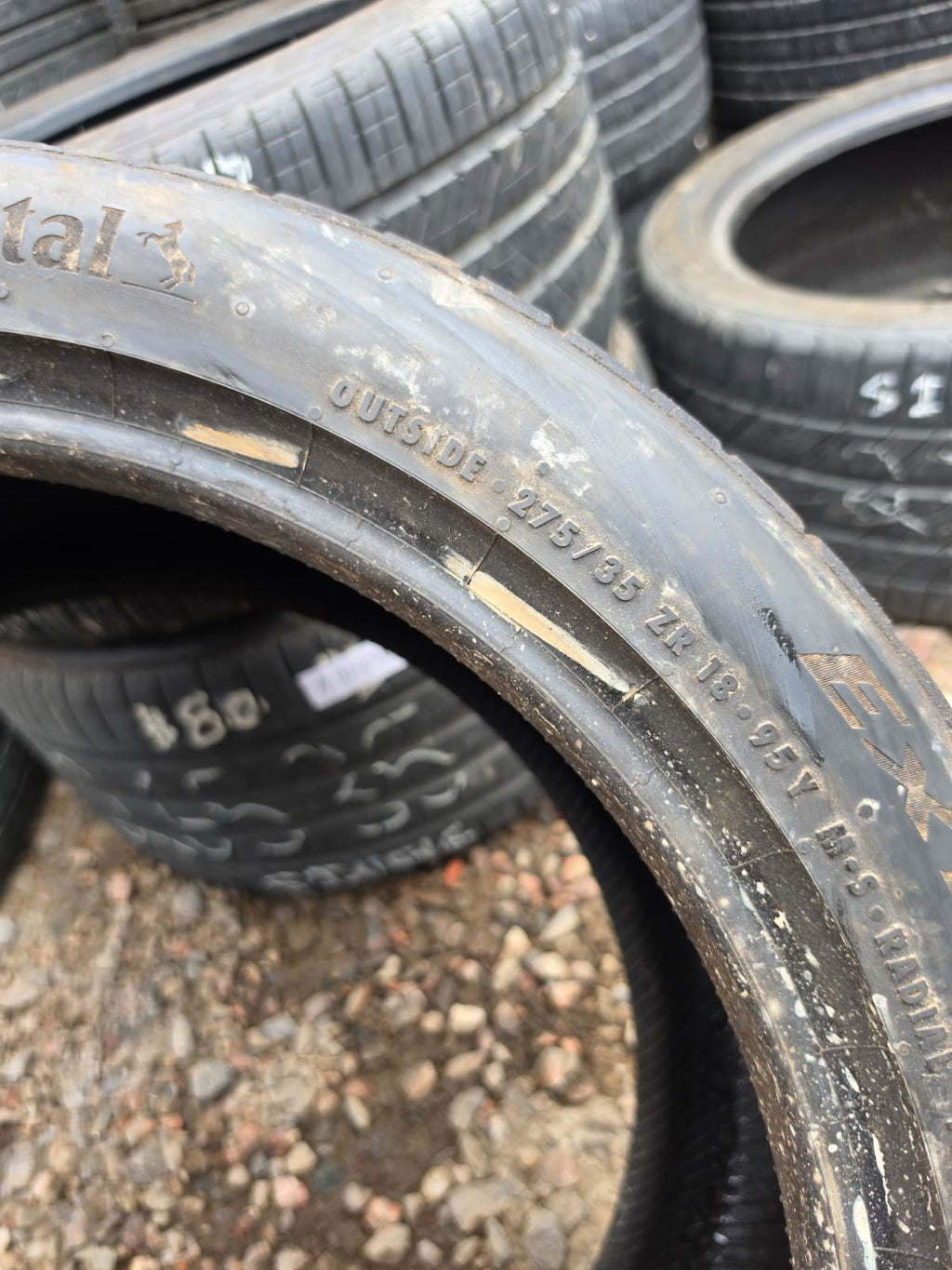 275/35ZR18 Single (1 Used Tire) Continental Extreme Contact