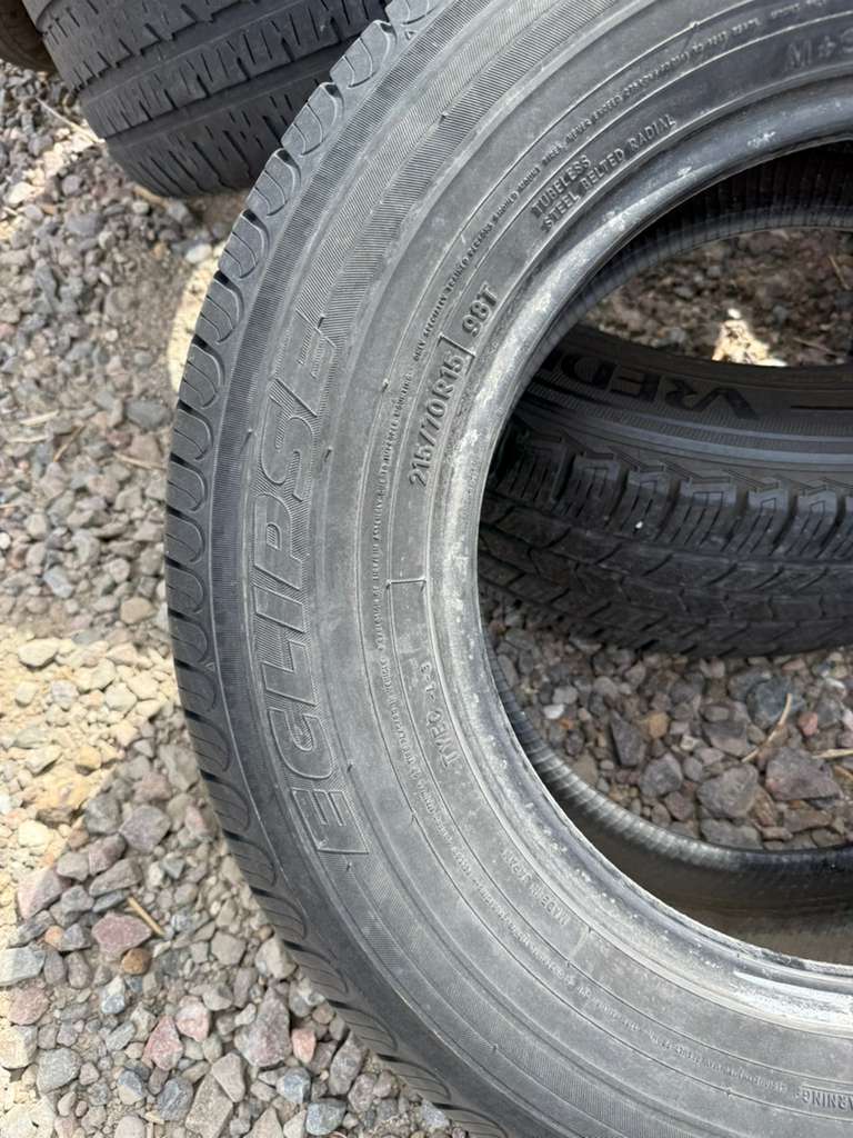 215/70R15 Pair (2 Used Tires) Toyo Eclipse