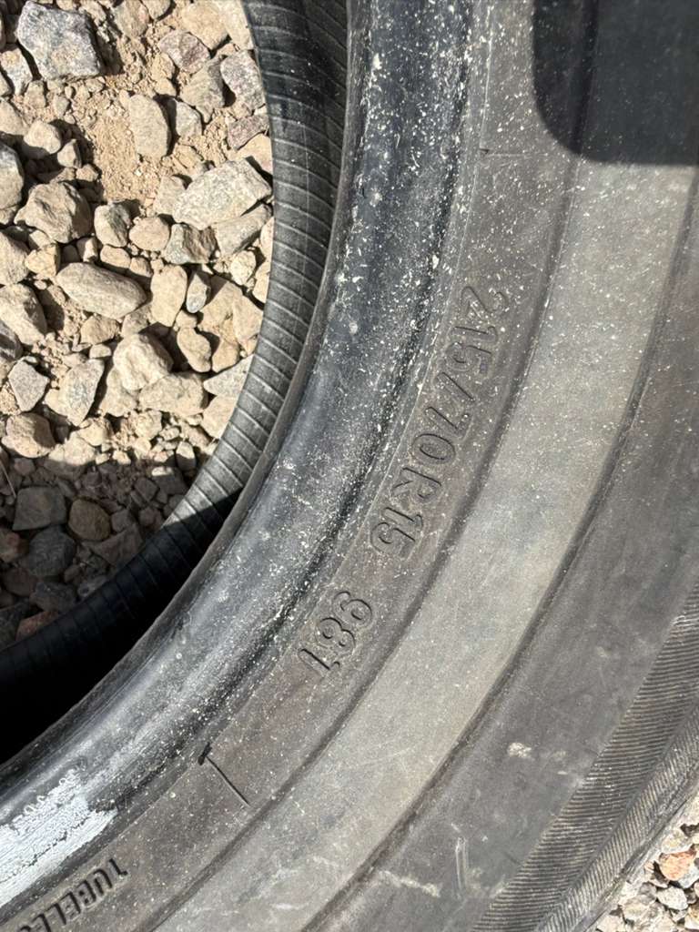 215/70R15 Pair (2 Used Tires) Toyo Eclipse