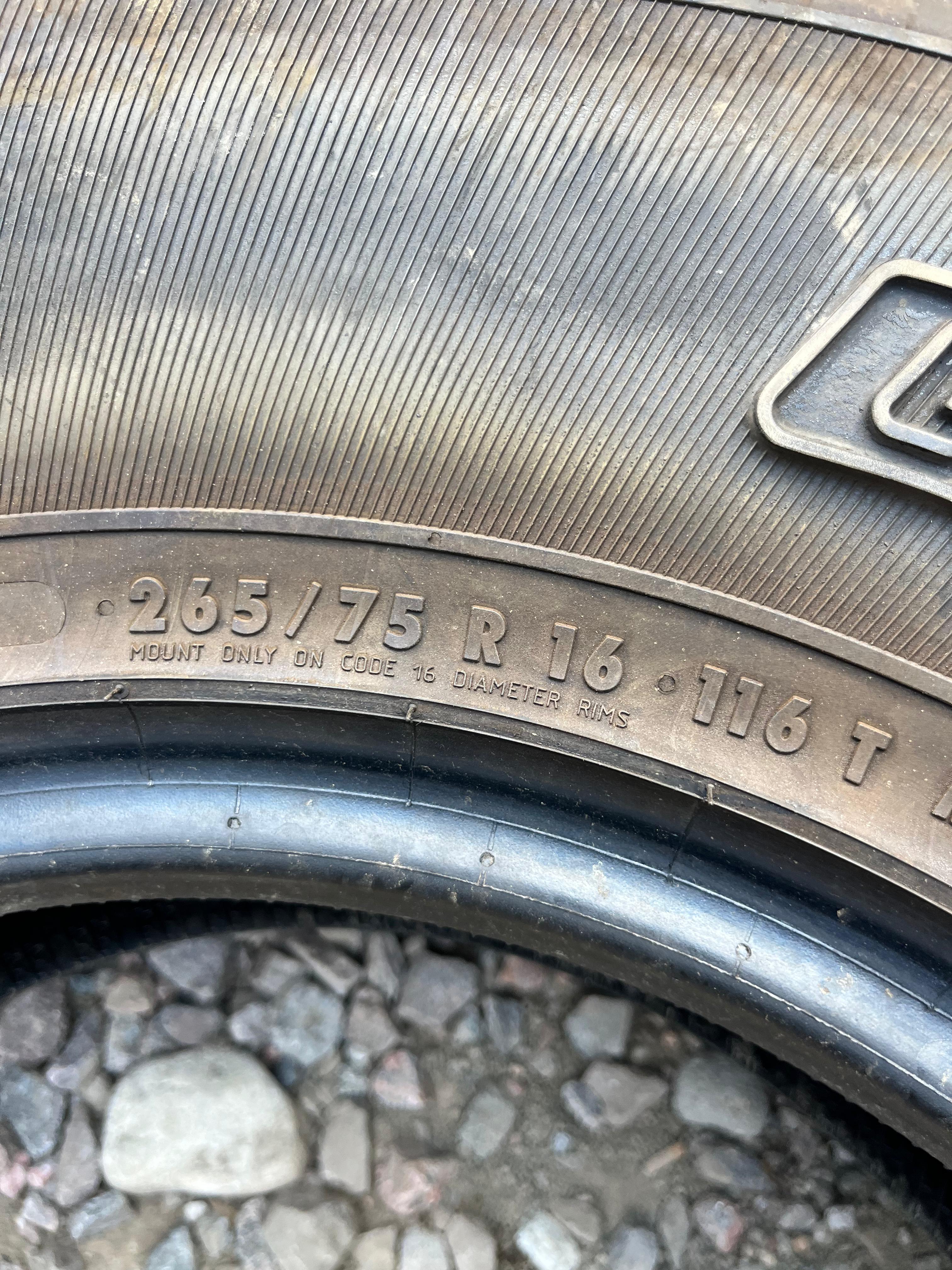 265/75R16 Single (1 Used Tire) General Grabber