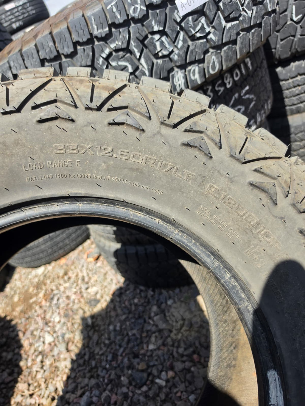 LT33X12.50R17 Single (1 Used Tire) Haida HD878