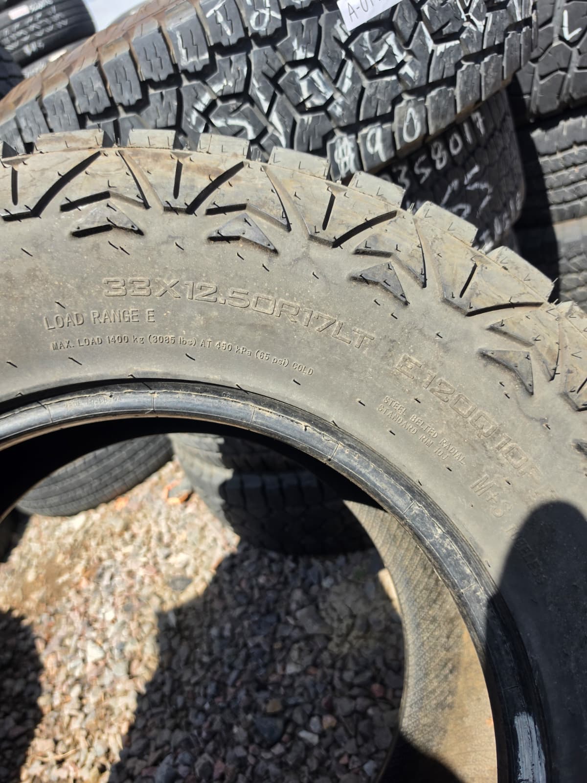 LT33X12.50R17 Single (1 Used Tire) Haida HD878