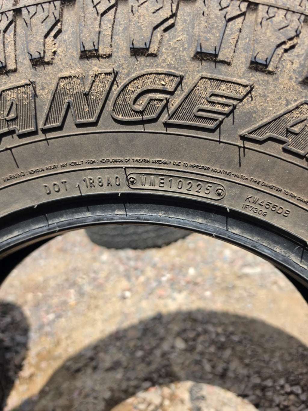 LT235/80R17 Single (1 Used Tire) Mazama Tires Open Country