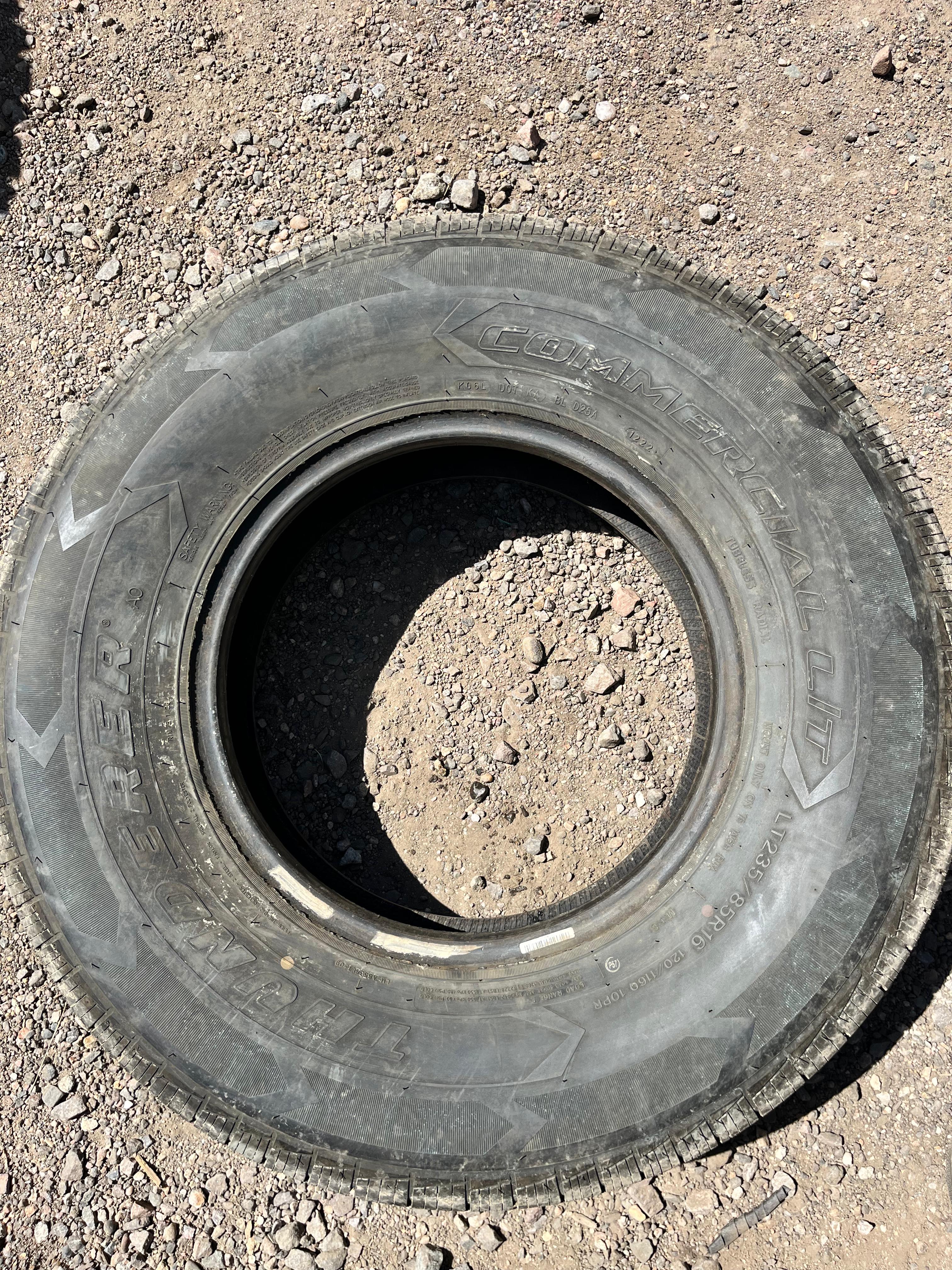 LT235/80R16 Single (1 Used Tire) Thunderer Commercial