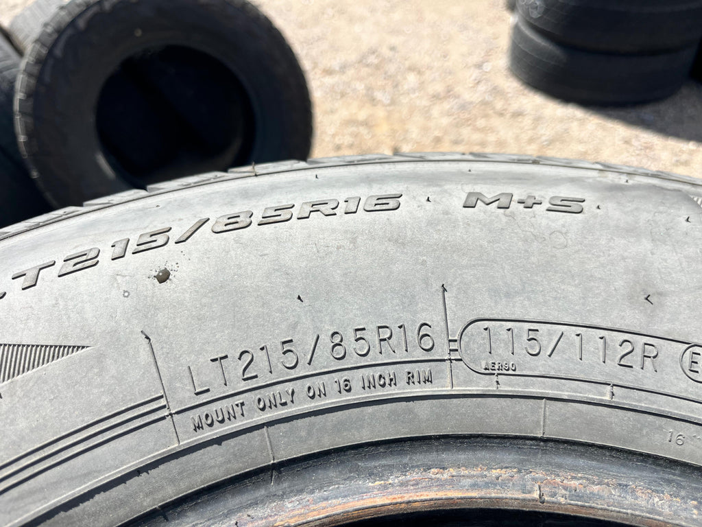 LT215/85R16 Single (1 Used Tire) Mastercraft Stratus HT