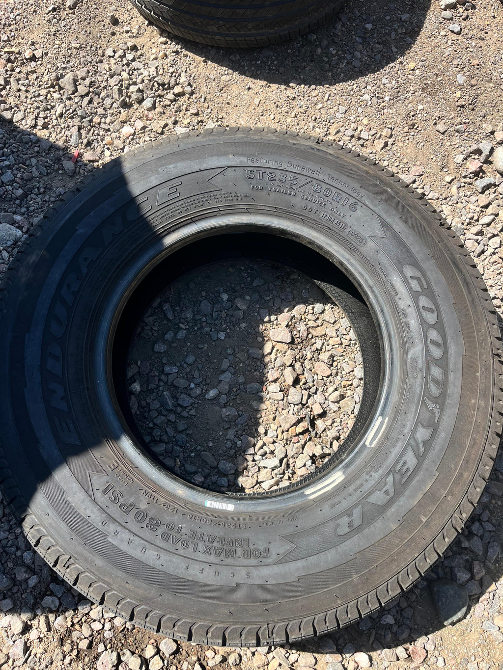 LT235/80R16 Single (1 Used Tire) Goodyear Endurance