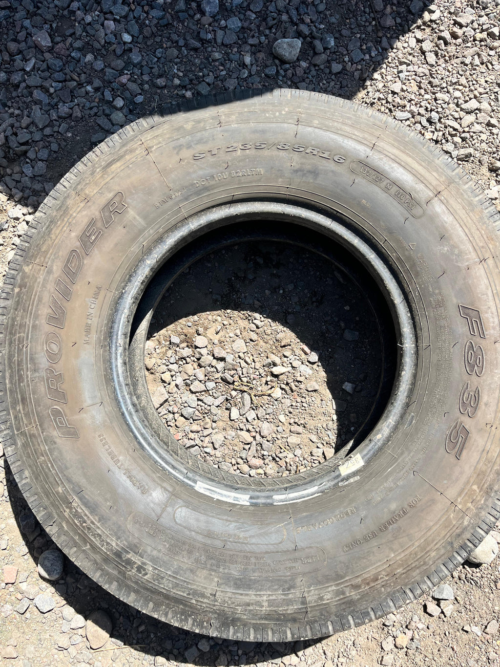 ST235/85R16 Single (1 Used Tire) Provider F835