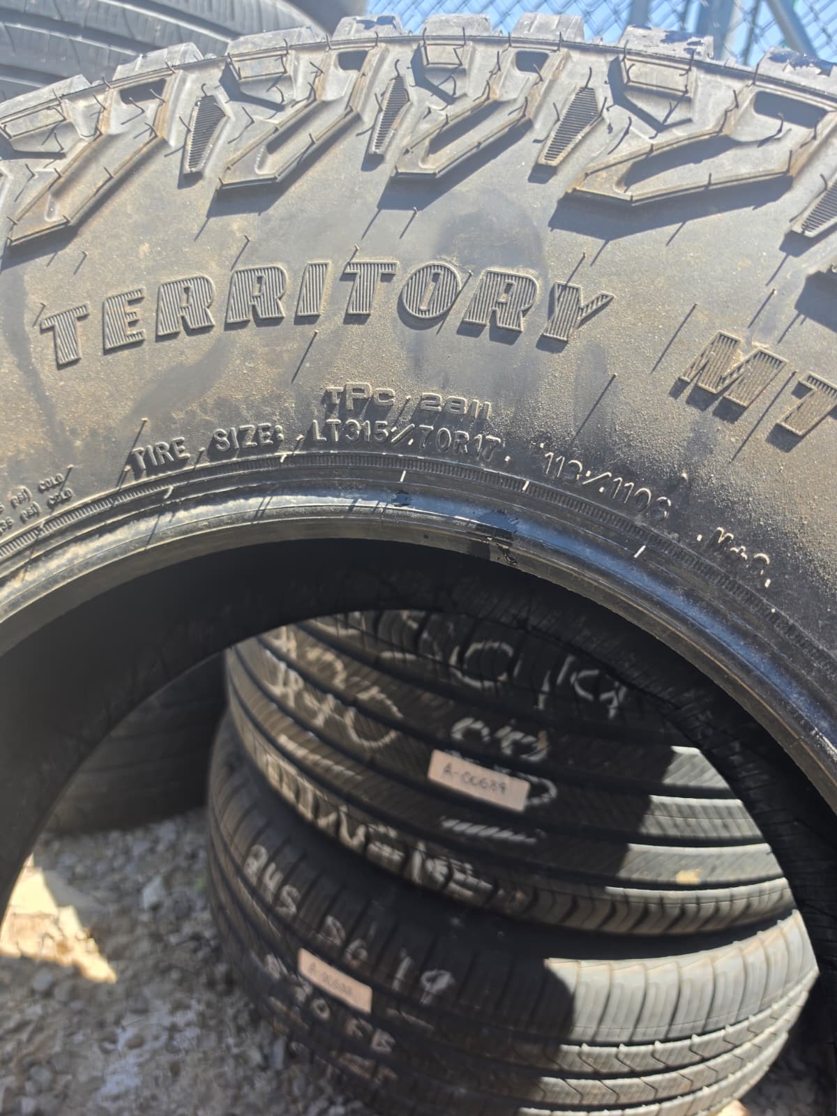 LT315/70R17 Single (1 Used Tire) Goodyear Wrangler Territory