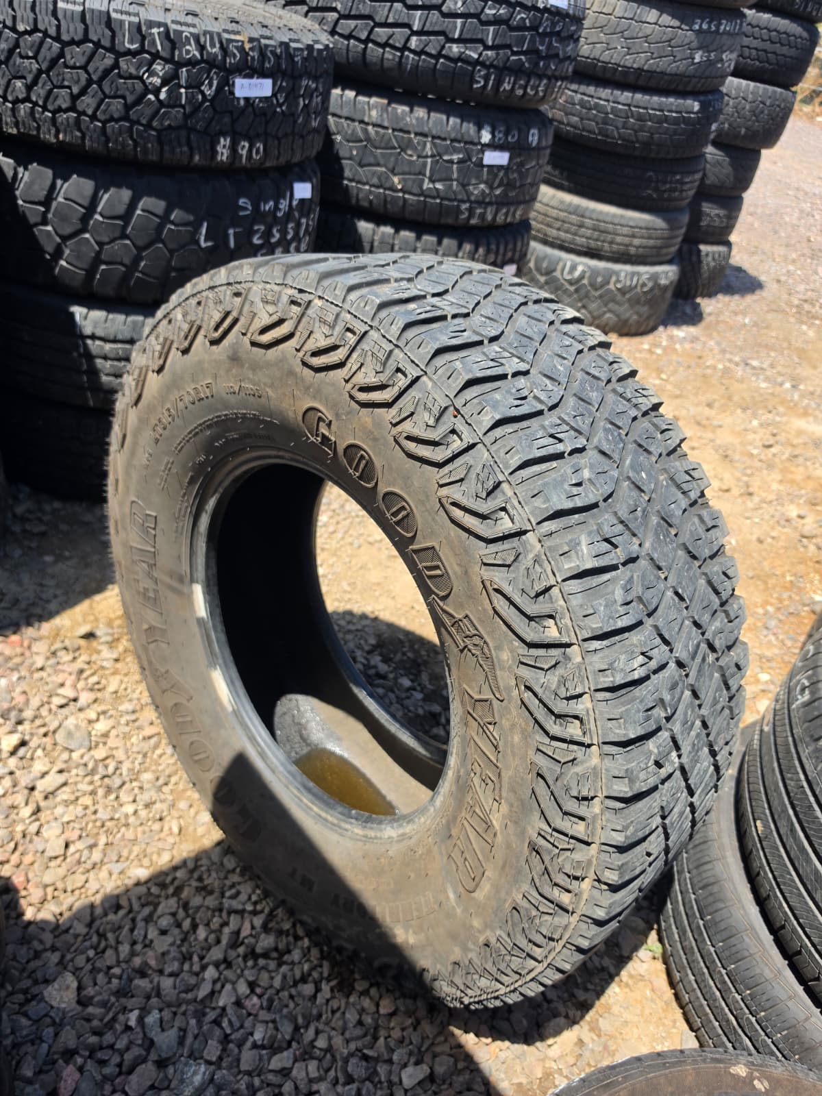 LT315/70R17 Single (1 Used Tire) Goodyear Wrangler Territory MT