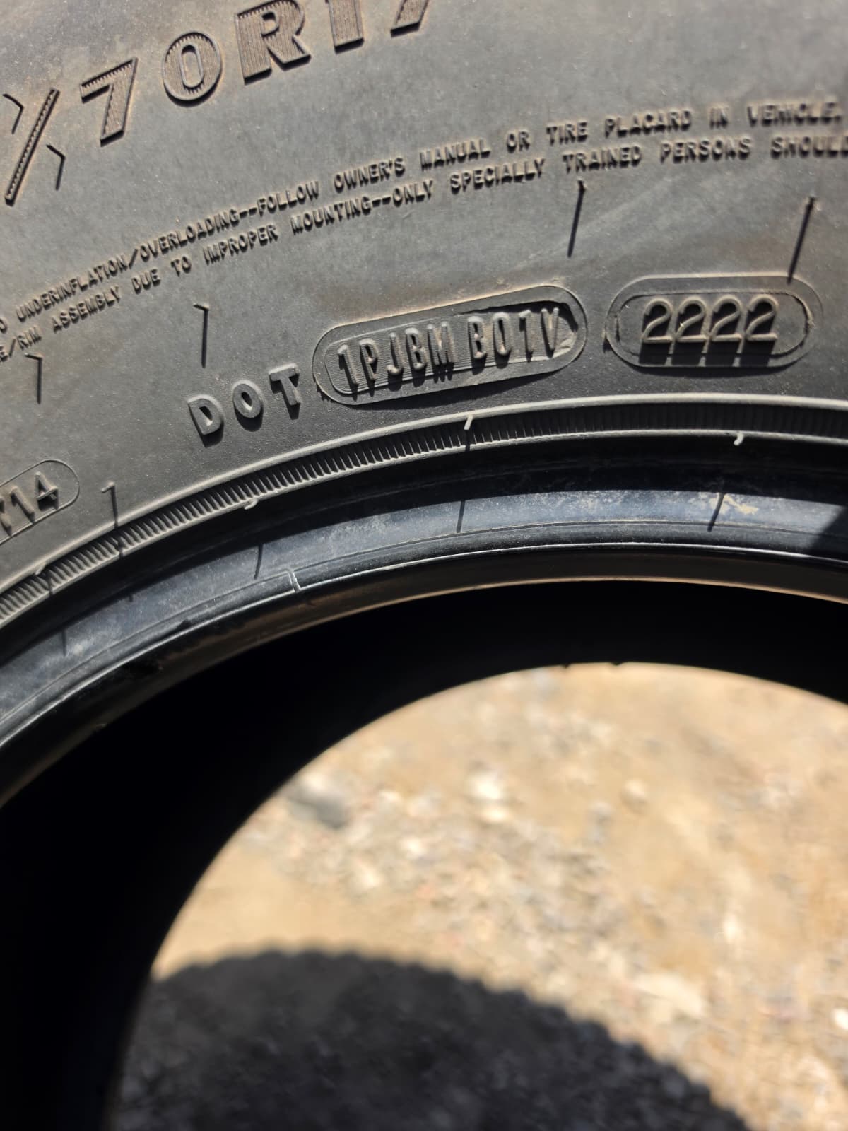 LT315/70R17 Single (1 Used Tire) Goodyear Wrangler Territory MT