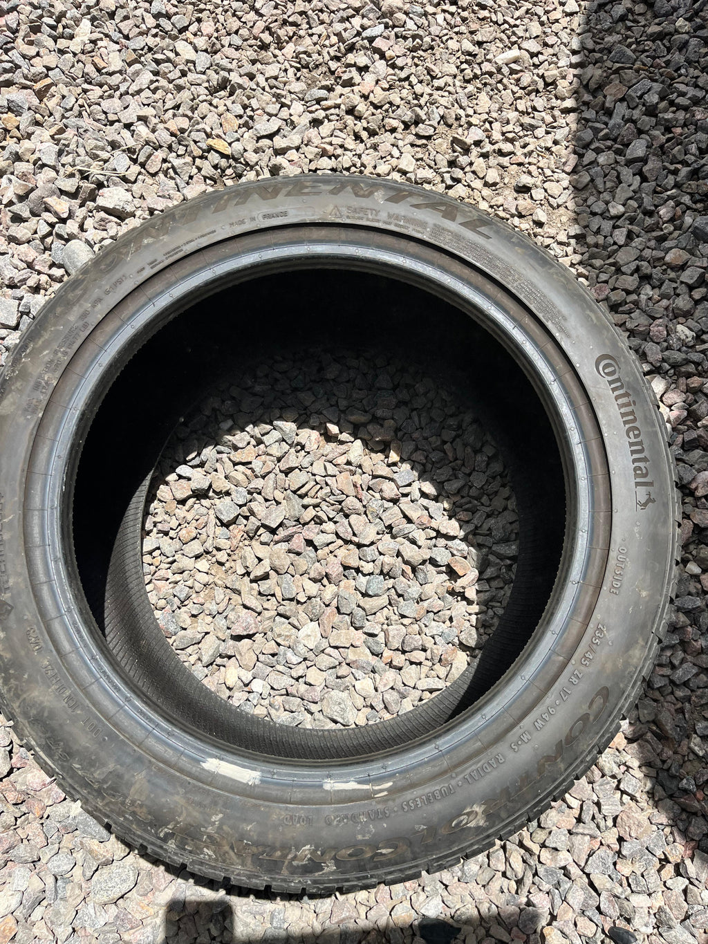 235/45ZR17 Single (1 Used Tire) Continental ControlContact