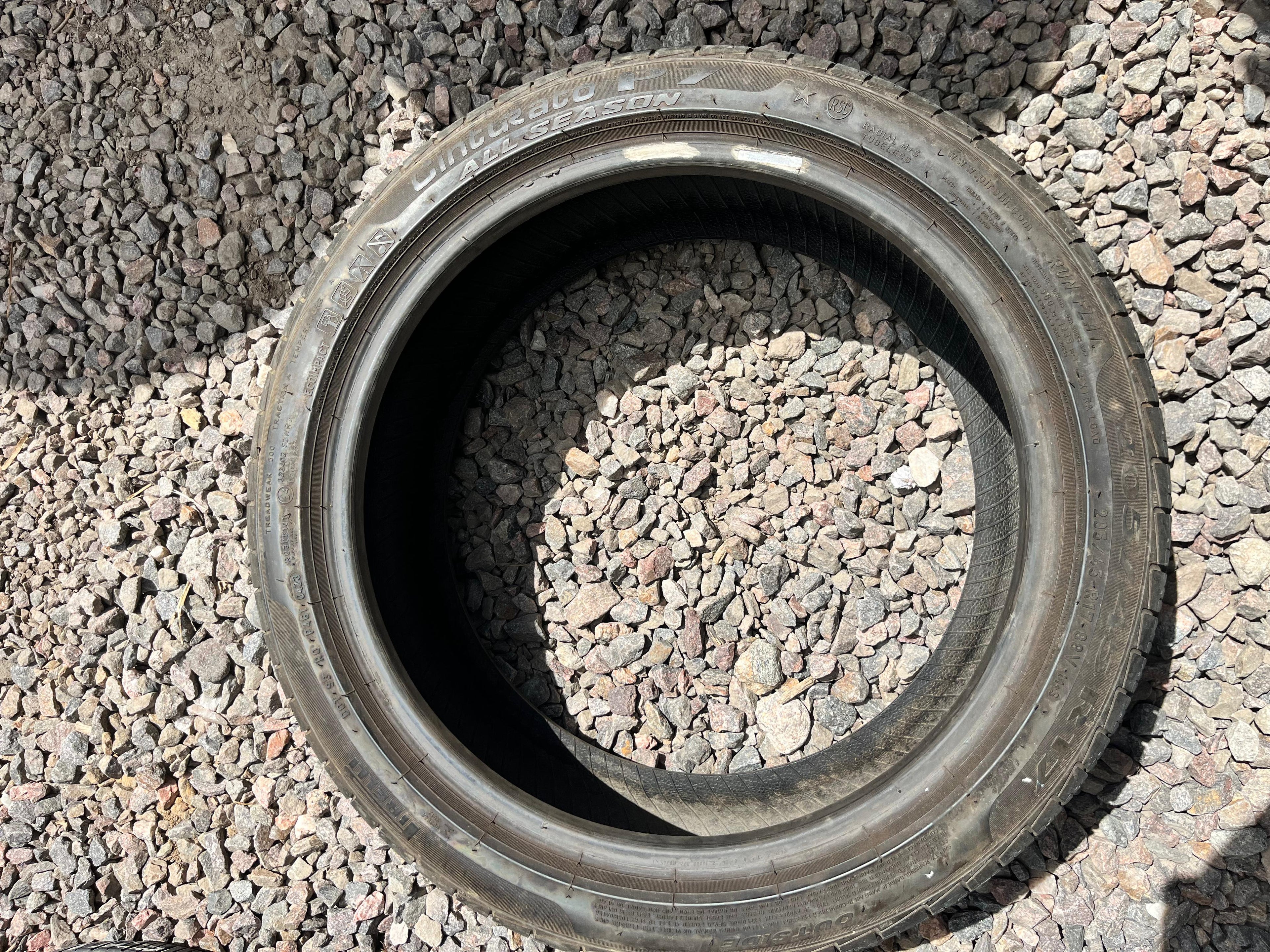 205/45R17 Single (1 Used Tire) Pirelli Cinturato P7