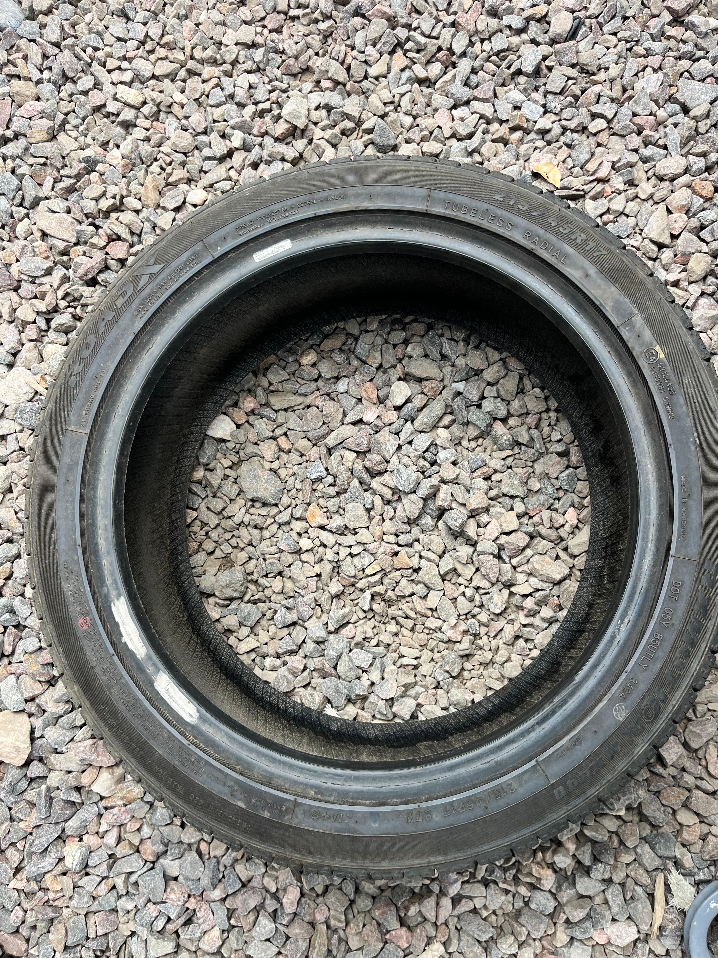 215/45R17 Single (1 Used Tire) Road X RX Motion
