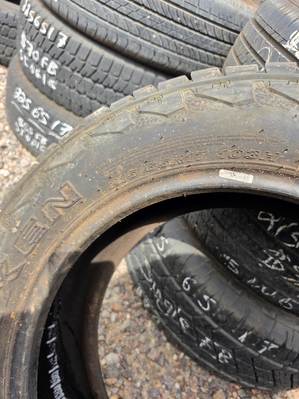 215/65R17 Single (1 Used Tire) Nexen Roadian ATX