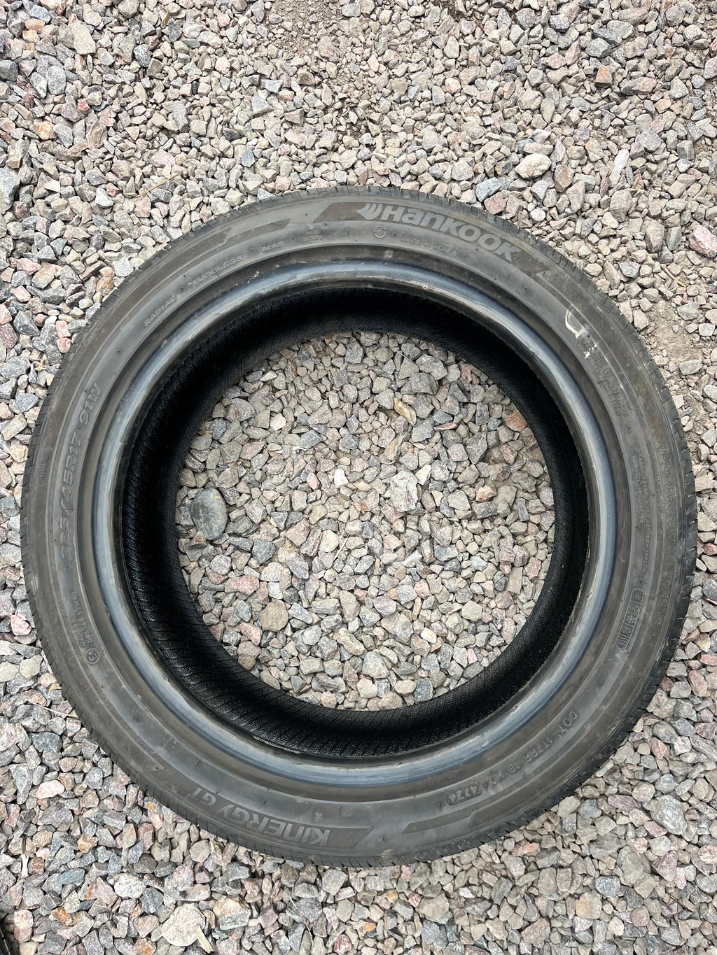 225/45R17 Single (1 Used Tire) Hankook Kinergy