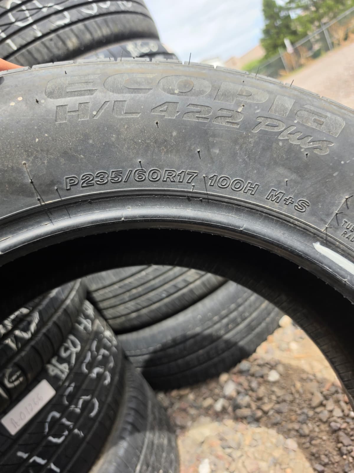 235/60R17 Single (1 Used Tire) Bridgestone Ecopia HL Plus