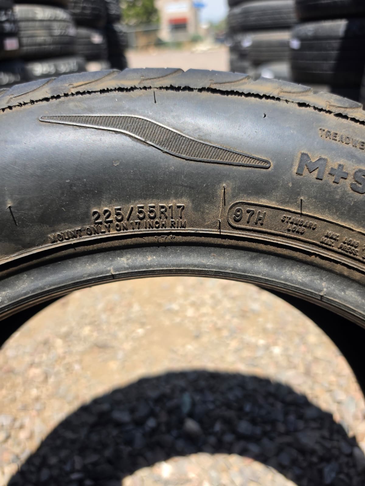 225/55R17 Pair (2 Used Tires) Dean Tires Touring