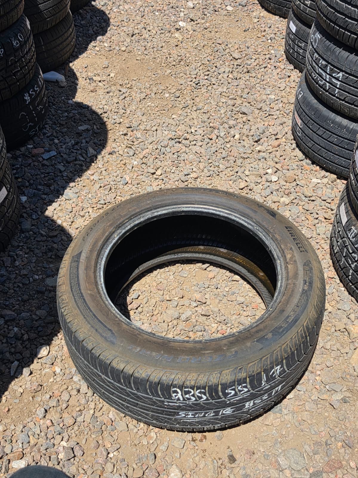 235/55ZR17 Single (1 Used Tire) Pirelli P Zero Nero