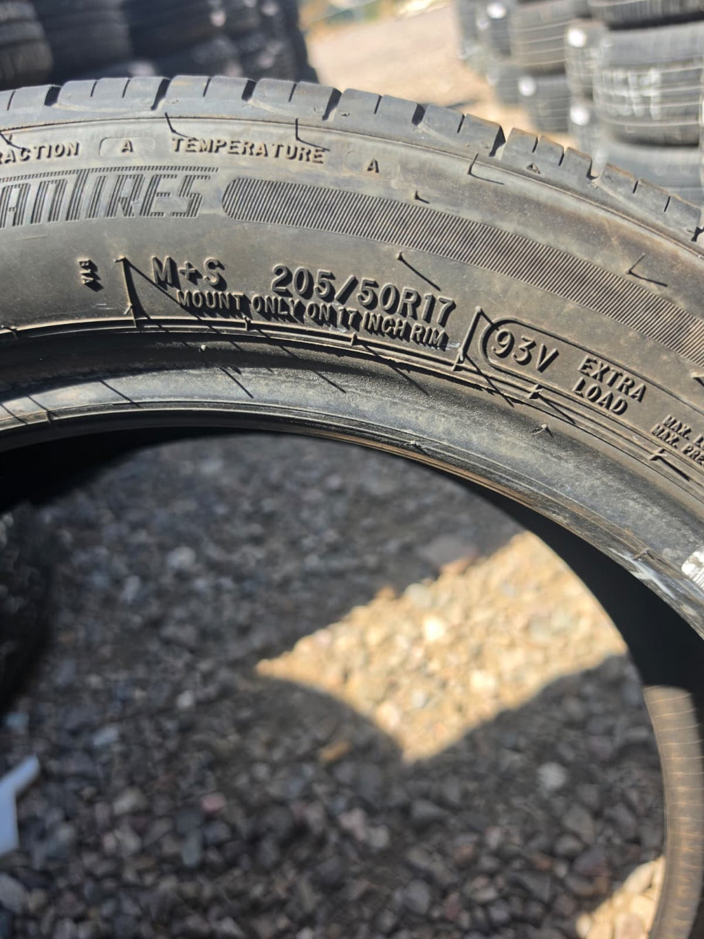 205/50R17 Single (1 Used Tire) Dean Tires Road Control 2