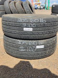 205/60R16 Pair (2 Used Tires) Continental Control Contact