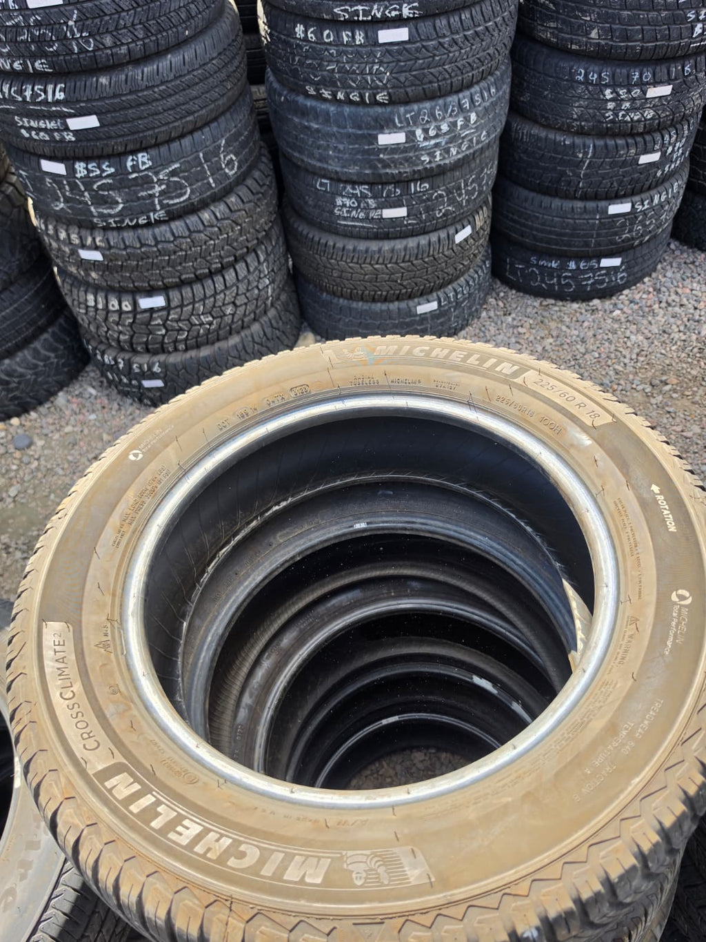 225/60R18 Single (1 Used Tire) Michelin Cross Climate2