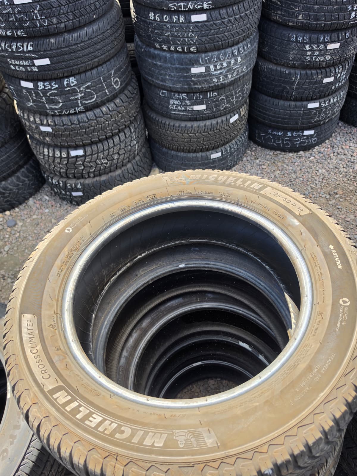225/60R18 Single (1 Used Tire) Michelin Cross Climate2