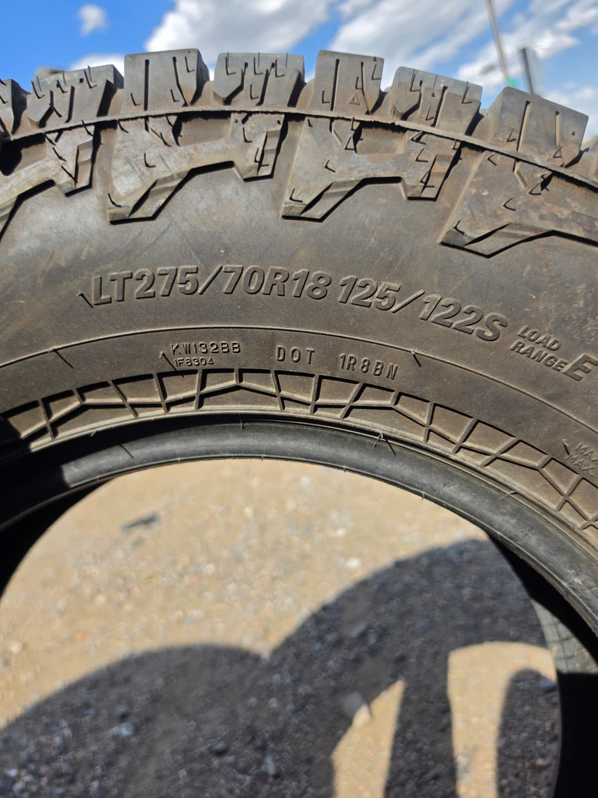 LT275/70R18  Single (1 Used Tire) Falken Wild Peak