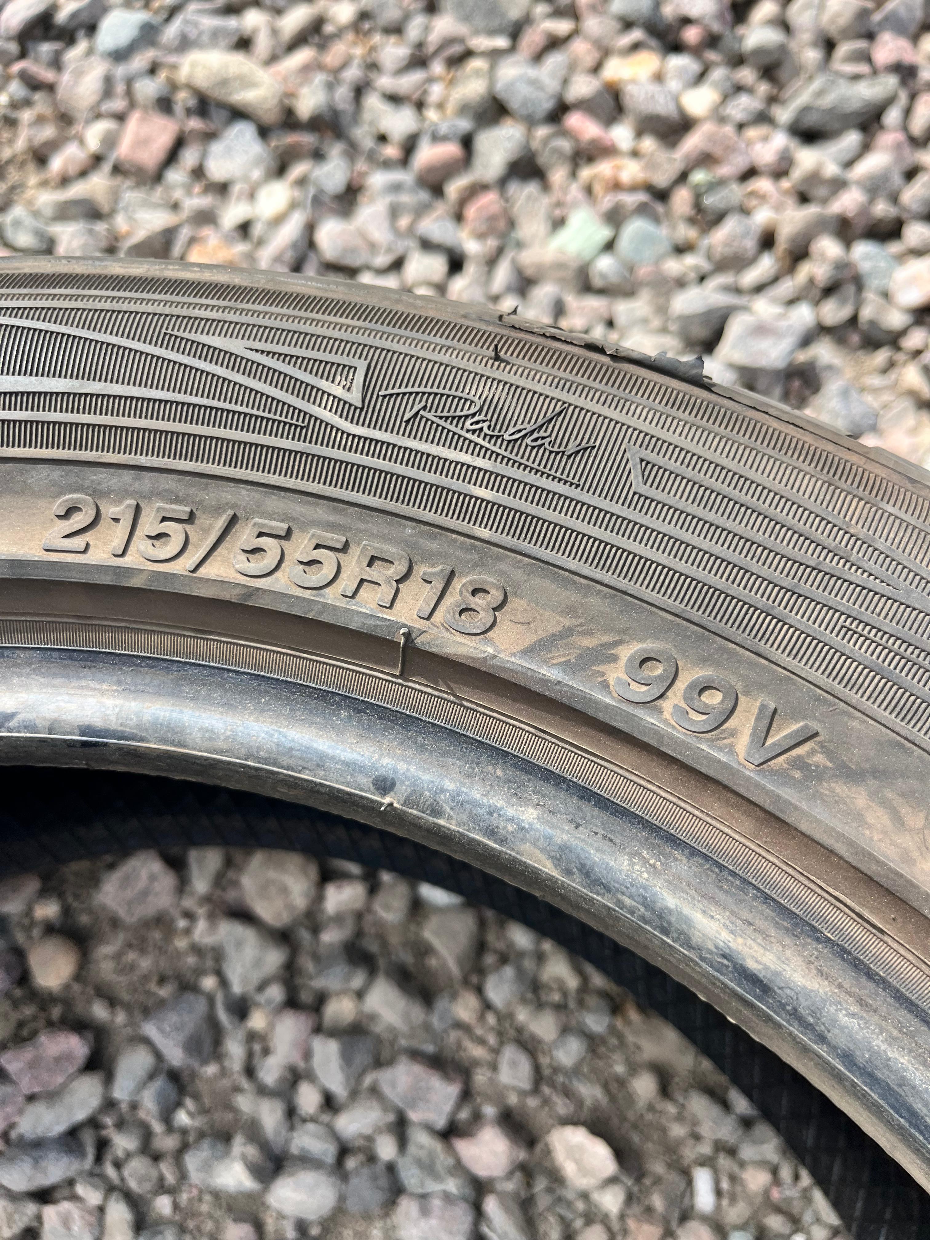 P215/45R18 Single (1 Used Tire) Radar Dimax AS-18