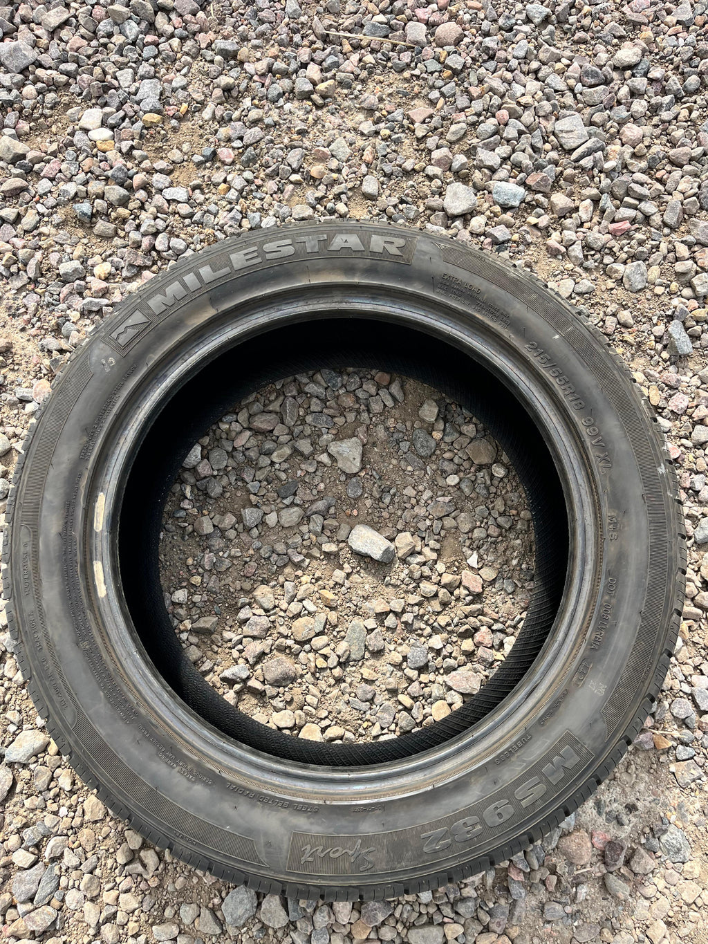 215/55R18 Single (1 Used Tire) Milestar MS 932 Sport